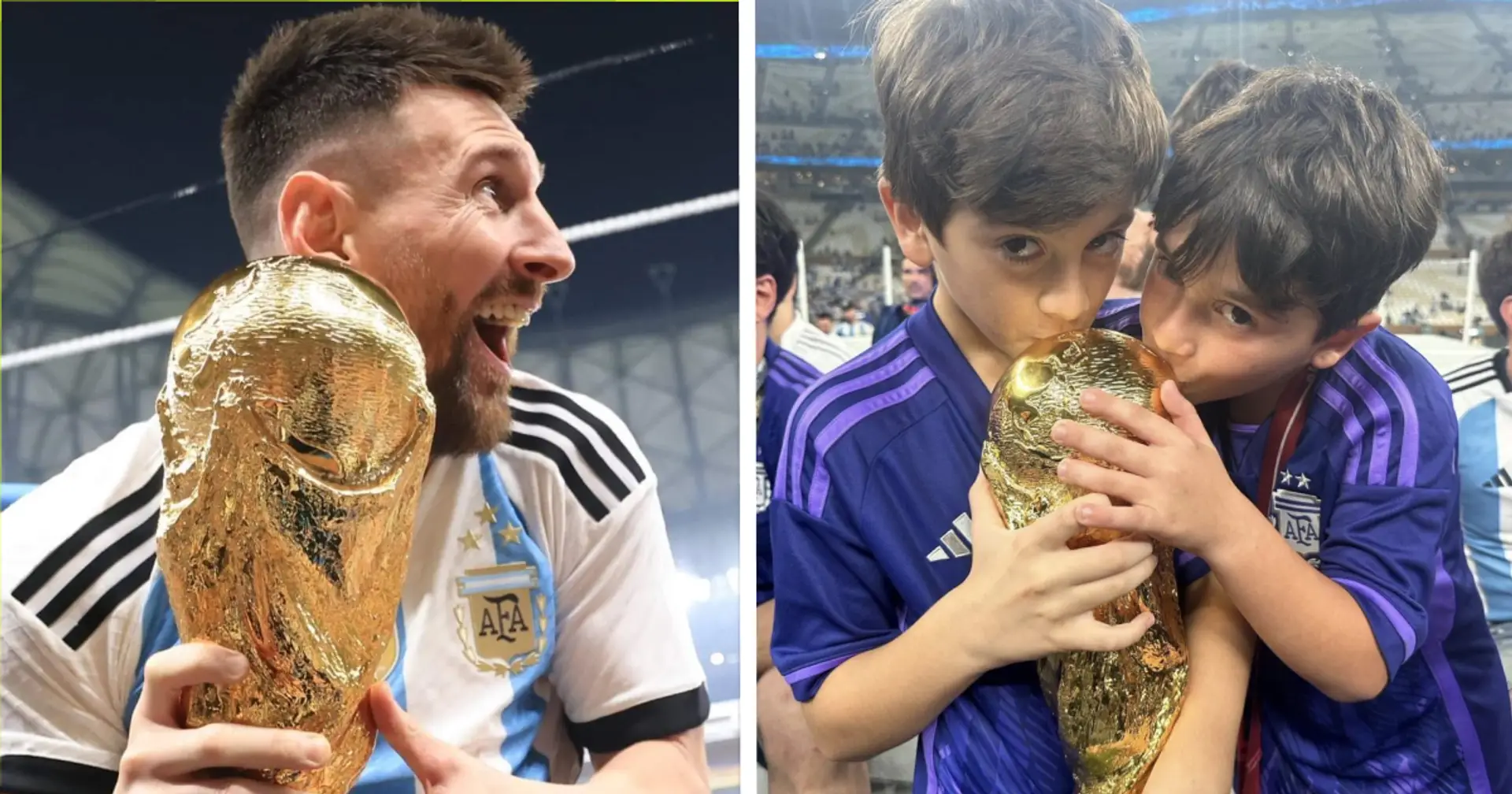 8 fotos adorables de Messi y su familia celebrando el trofeo de la Copa del Mundo