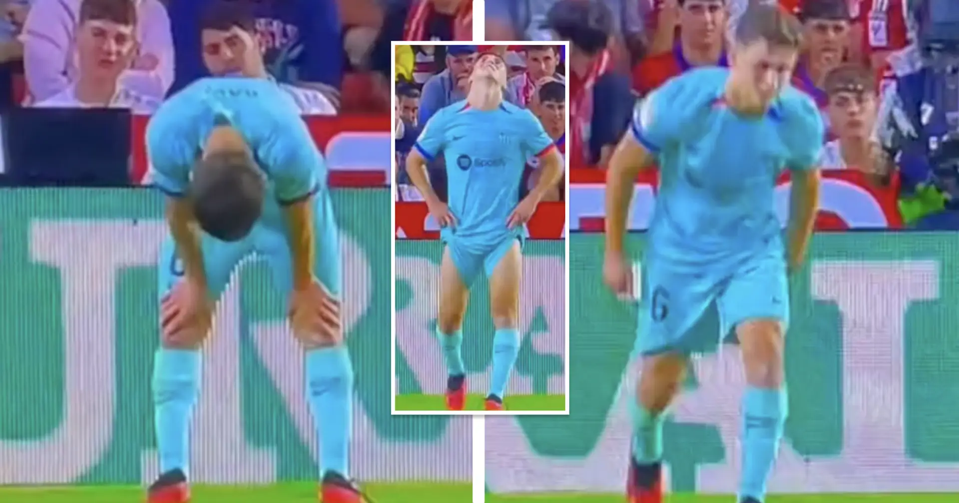 Gavi's intense frustration in final minutes v Granada caught on camera