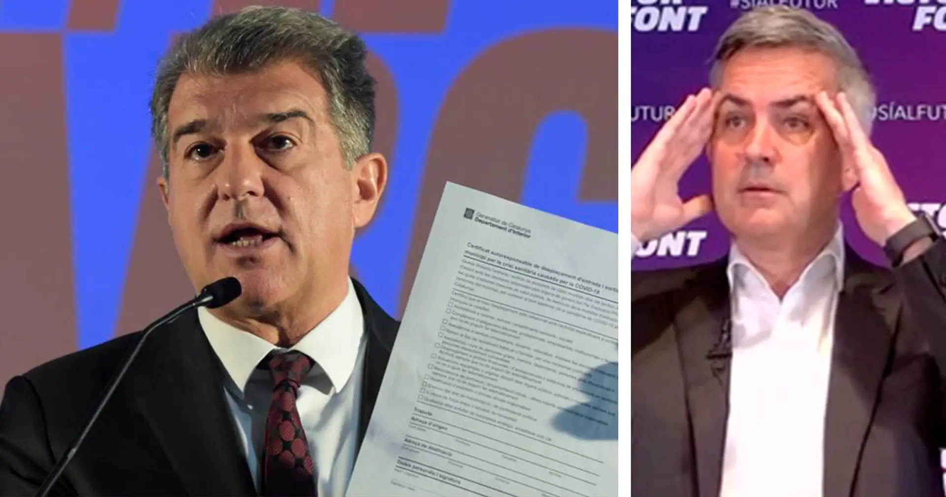 'Laporta hasn't explained how he will lead his project. He hasn't said anything': Victor Font