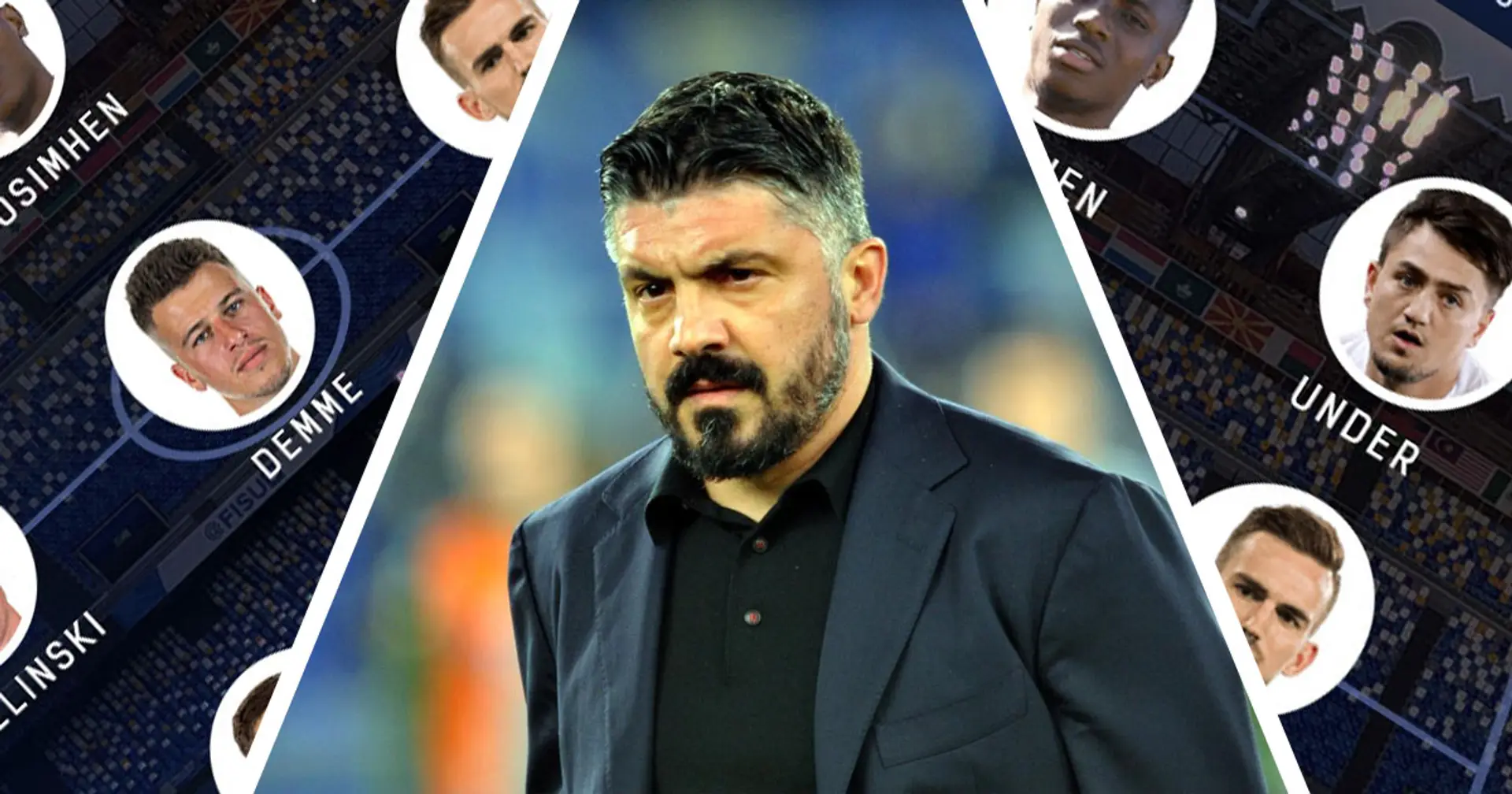 3 possibili formazioni del Napoli con i giocatori attualmente in rosa e i possibili acquisti di mercato
