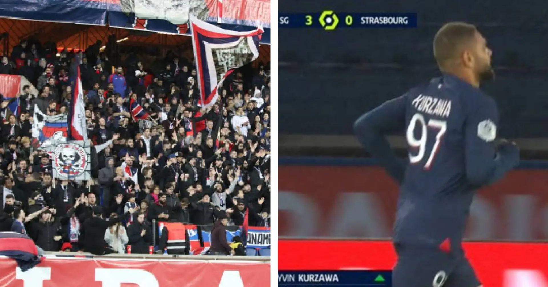 Aperçu : La réaction  du Parc lors de la rentrée de Kurzawa alors qu'il n'a pas joué avec le PSG depuis 2 ans