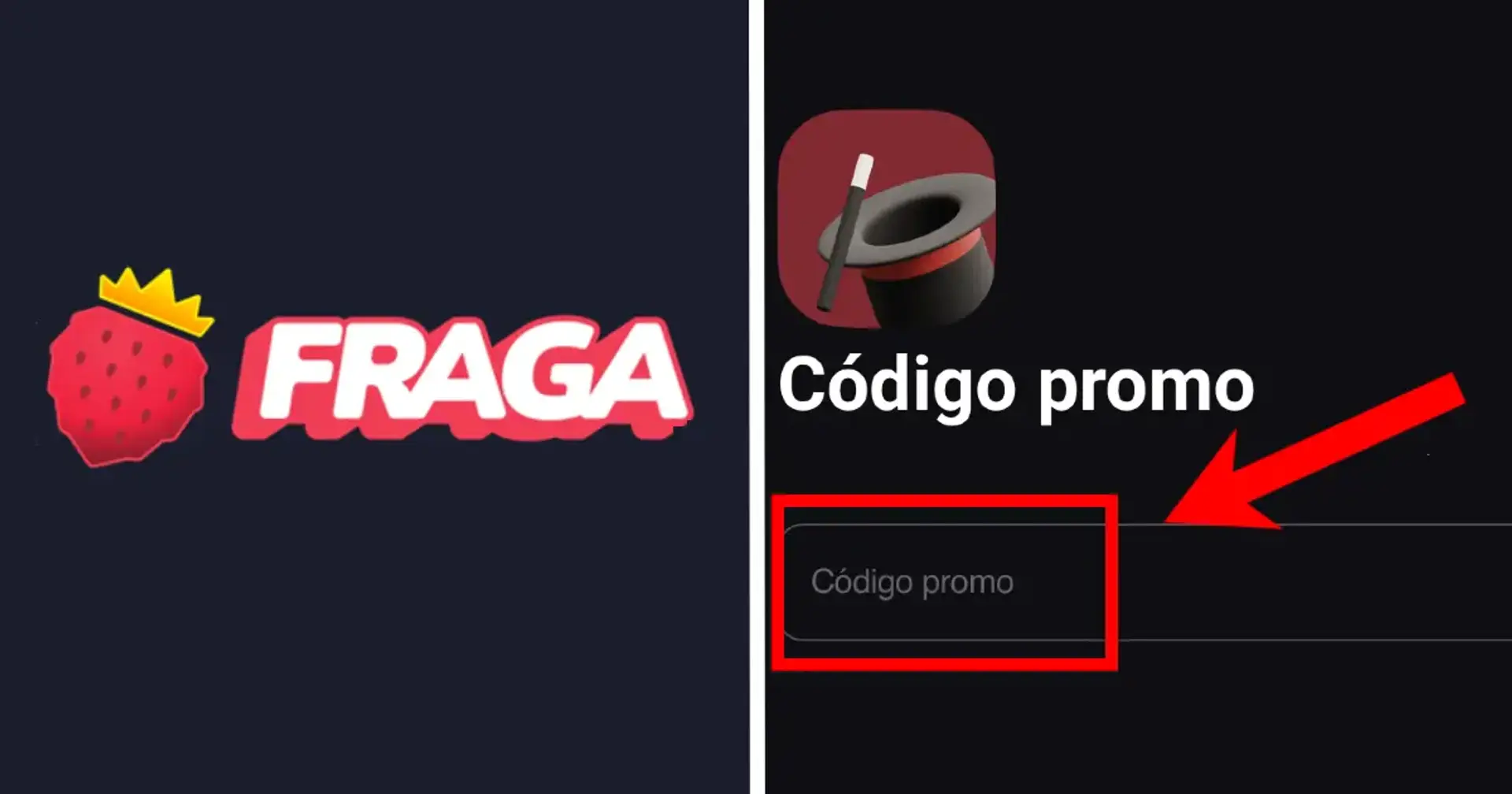 Interface Vegasino montrant un code promo