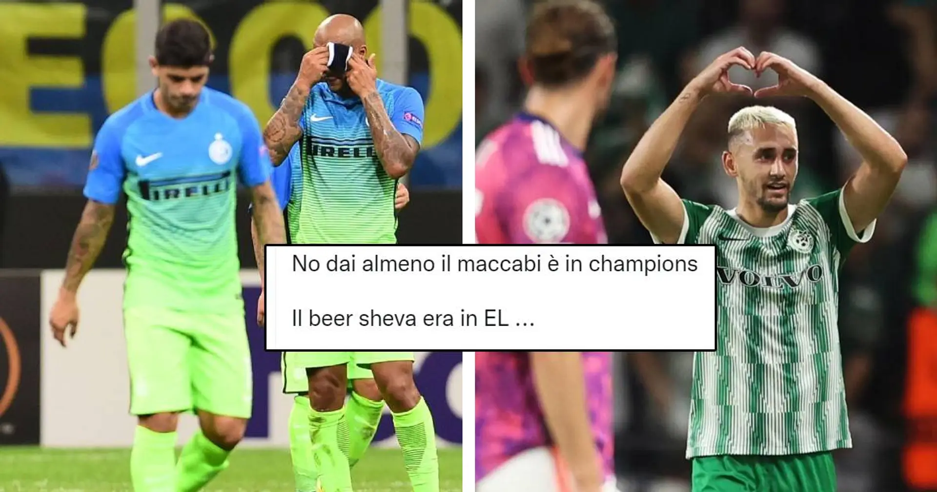 Un tifoso nerazzurro punge dopo il KO col Maccabi: i tifosi bianconeri gli ricordano la differenza tra Juve e Inter