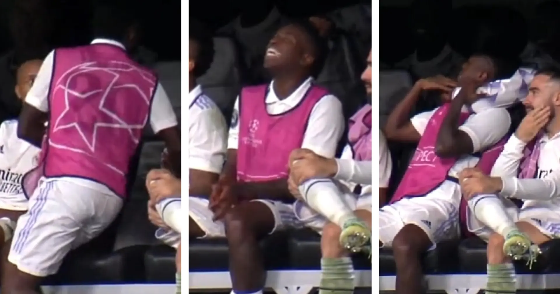 Spotted: Rudiger teases Vinicius on the bench, crawls from behind