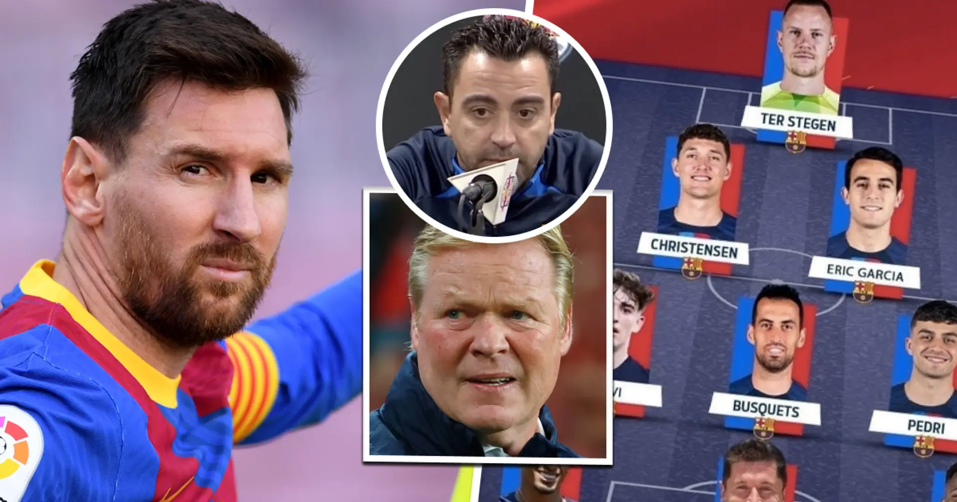 Comment le XI du Barça a changé depuis que Messi a joué le dernier match sous le maillot Blaugrana