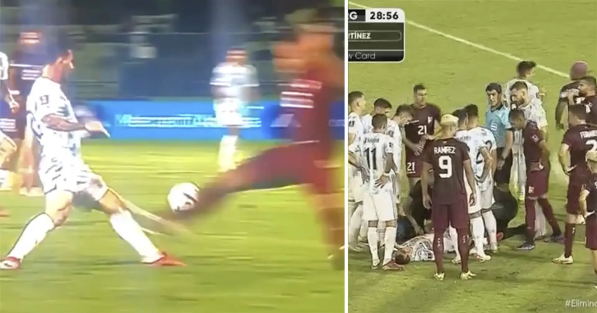 Venezuela player almost ends Messi's career with horror tackle