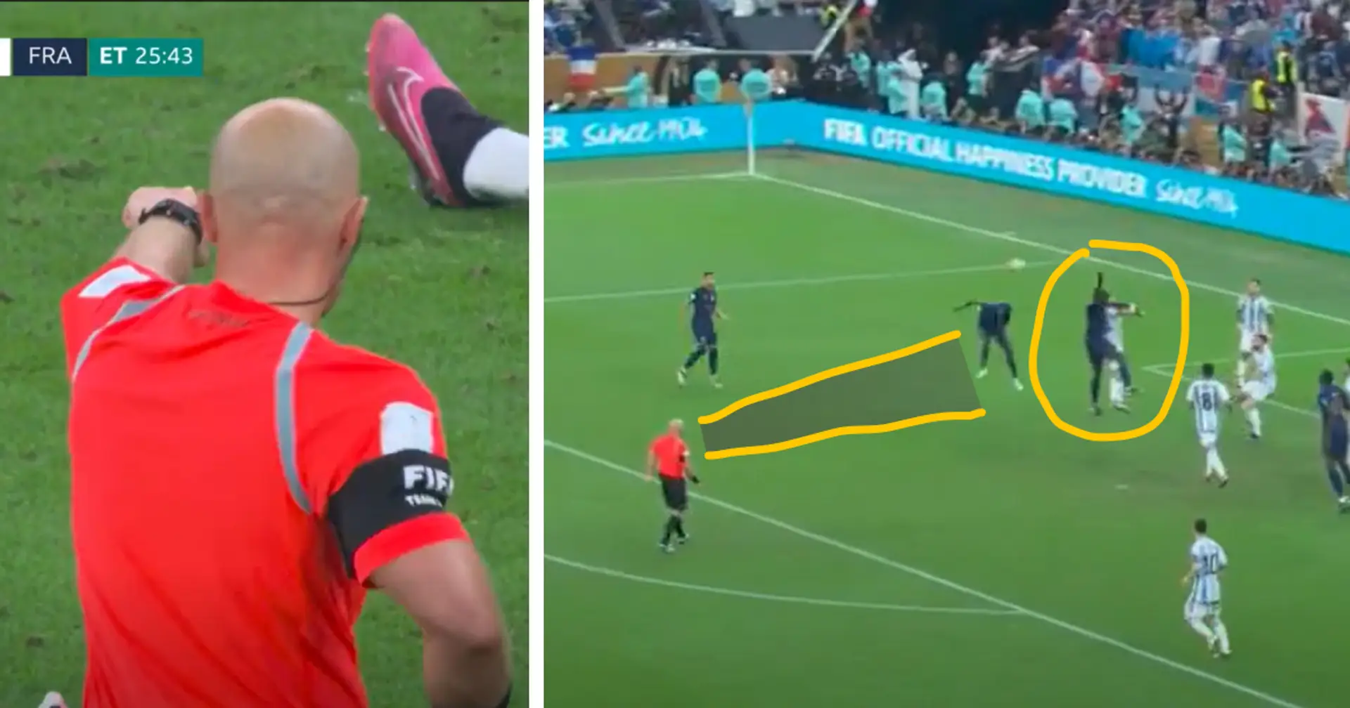 Footage reveals referee and VAR gifted Mbappe extra-time penalty by missing the obvious