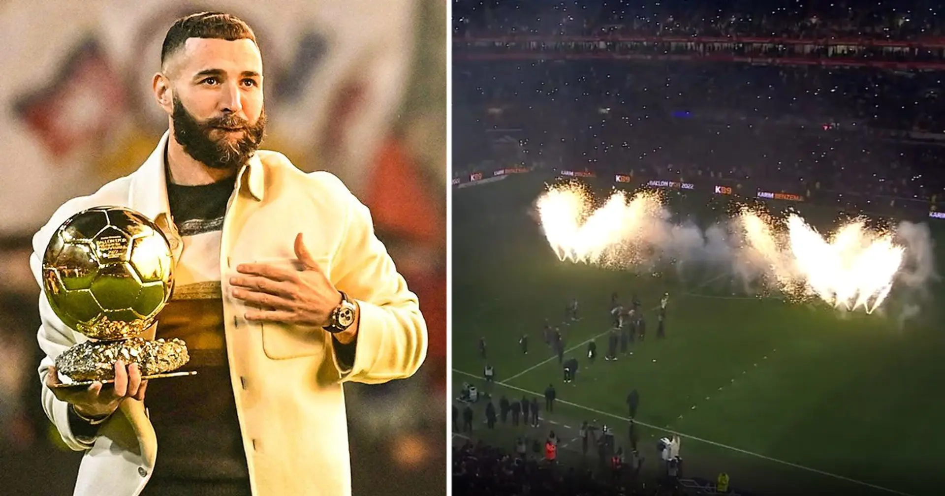 Lyon a fait le show alors que Benzema présente son Ballon d'Or devant les fans (vidéo)