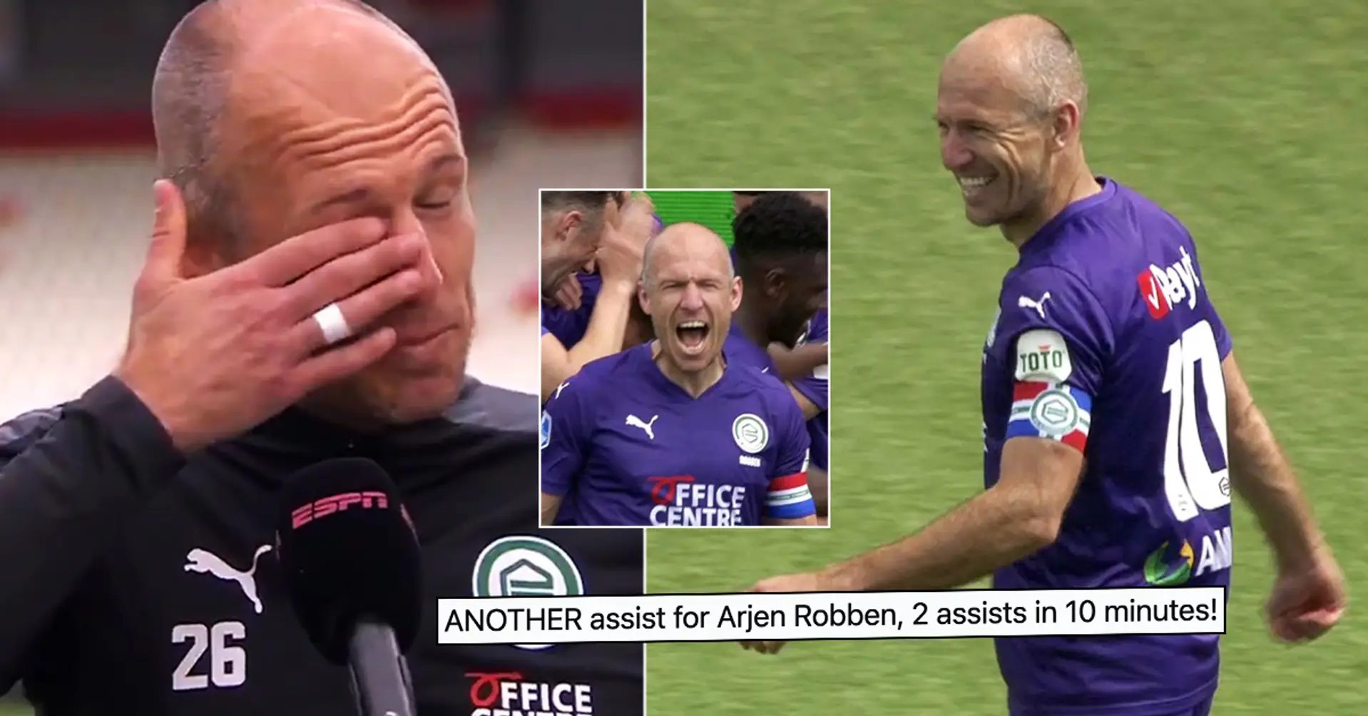 Arjen Robben cries in front of cameras after returning to football pitch and being asked about Euro 2021