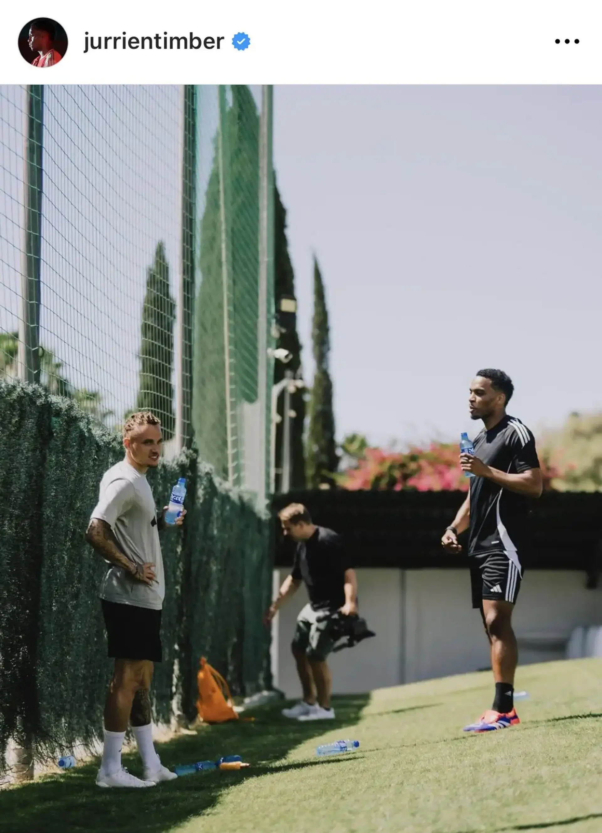 Jurrien Timber provides update from Arsenal's early pre-season camp ...