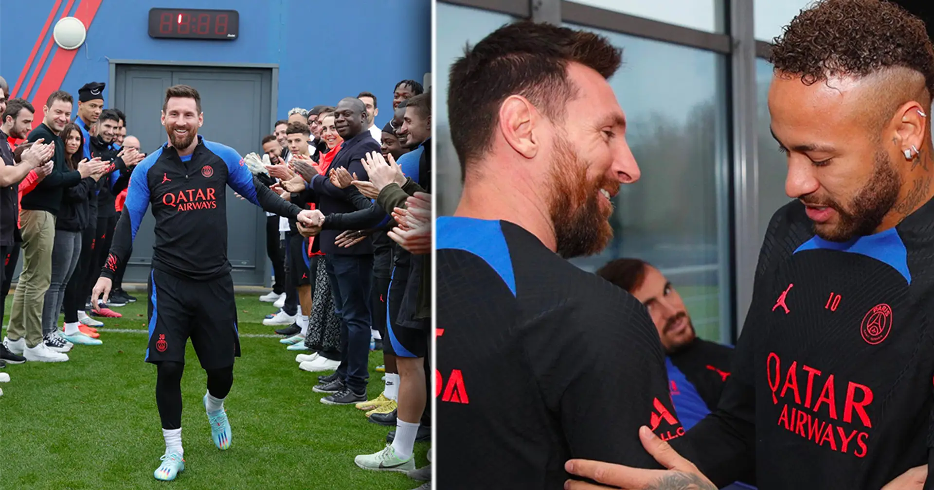 Messi back to club duty, receives champion corridor from PSG players: 6 pics