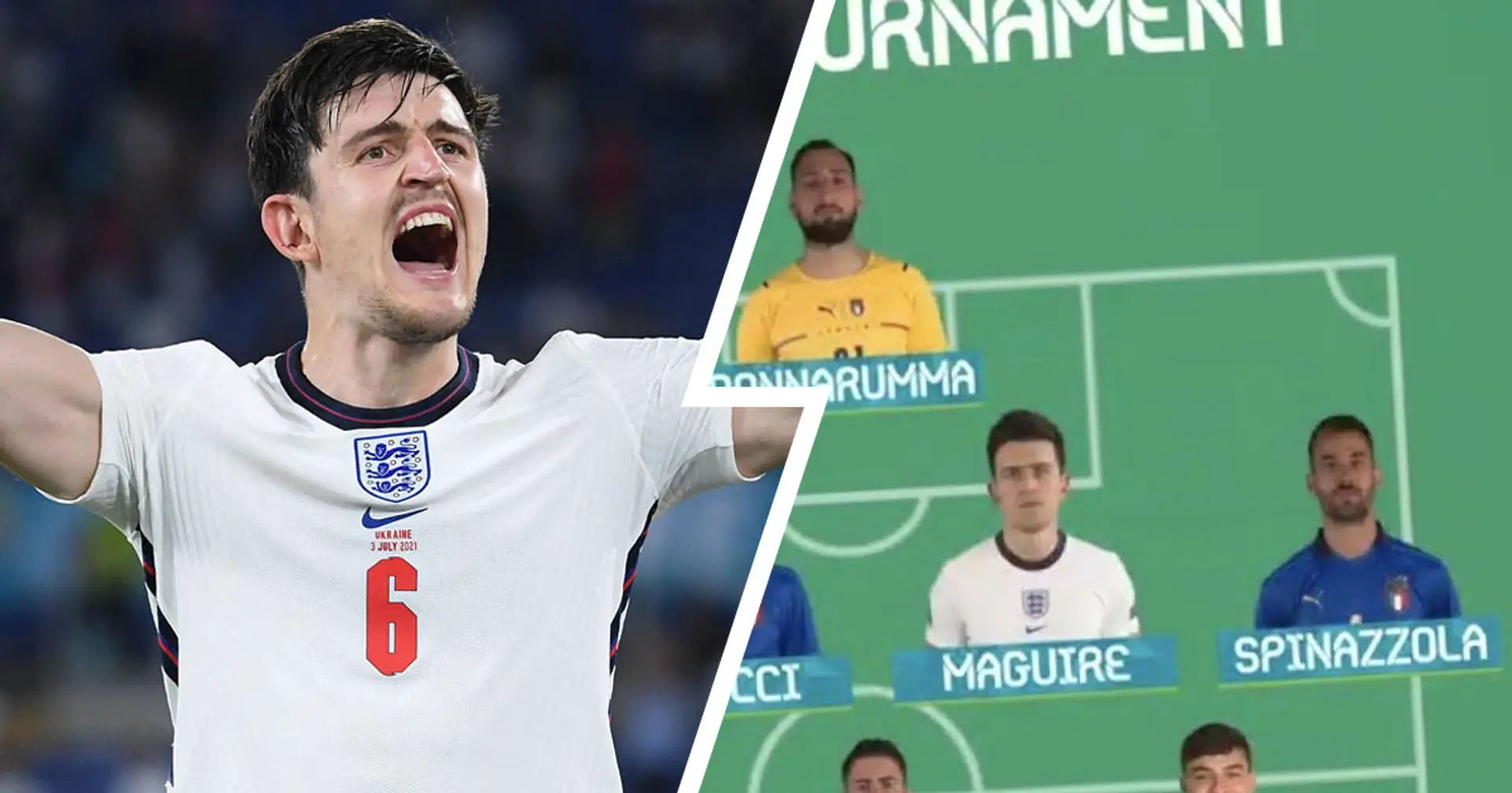 Maguire in, Shaw out: UEFA reveal official Euro 2020 Team of the Tournament