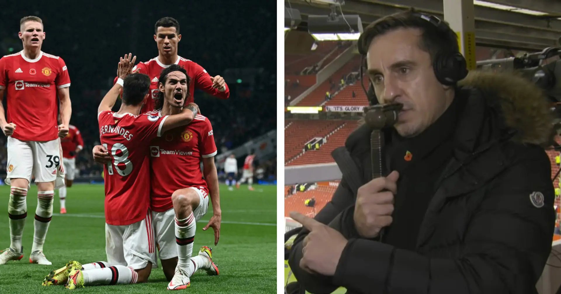 'When he doesn't play they seem nice': Gary Neville believes Man United missed Cavani in Man City defeat