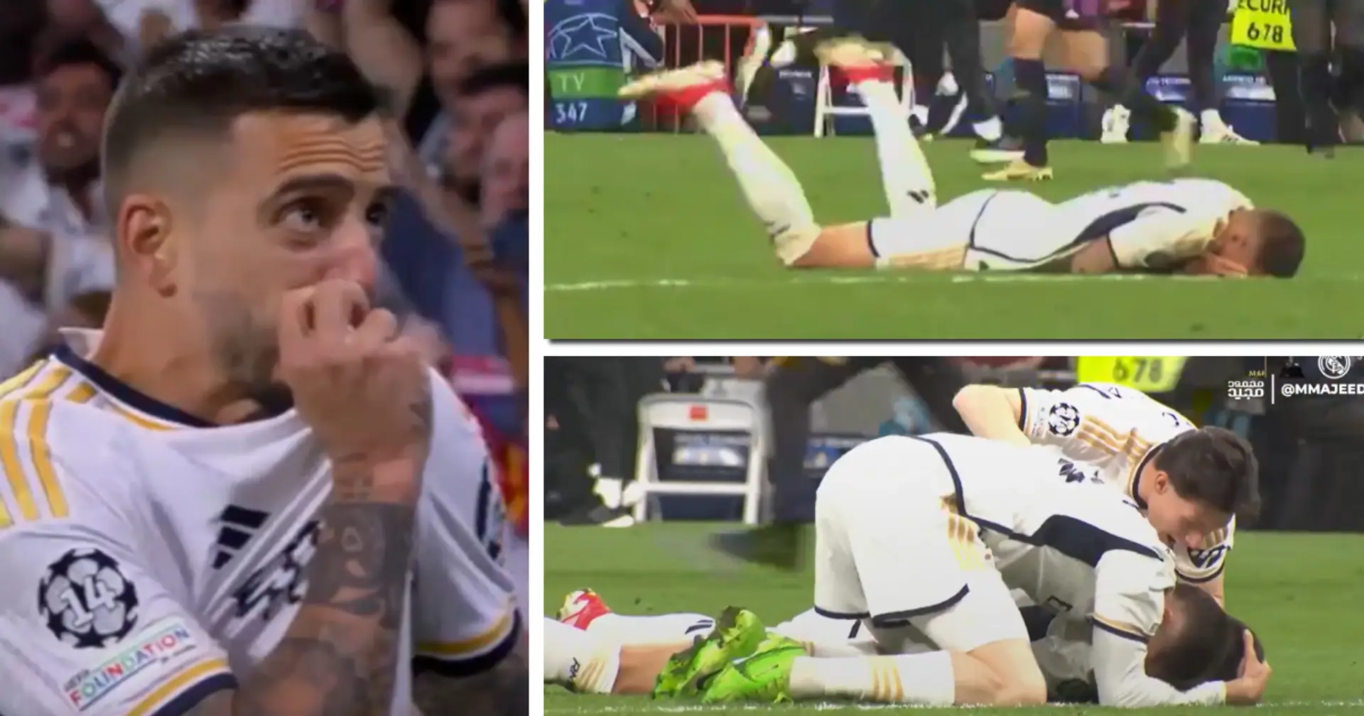 Joselu in tears after getting Madrid a Wembley ticket