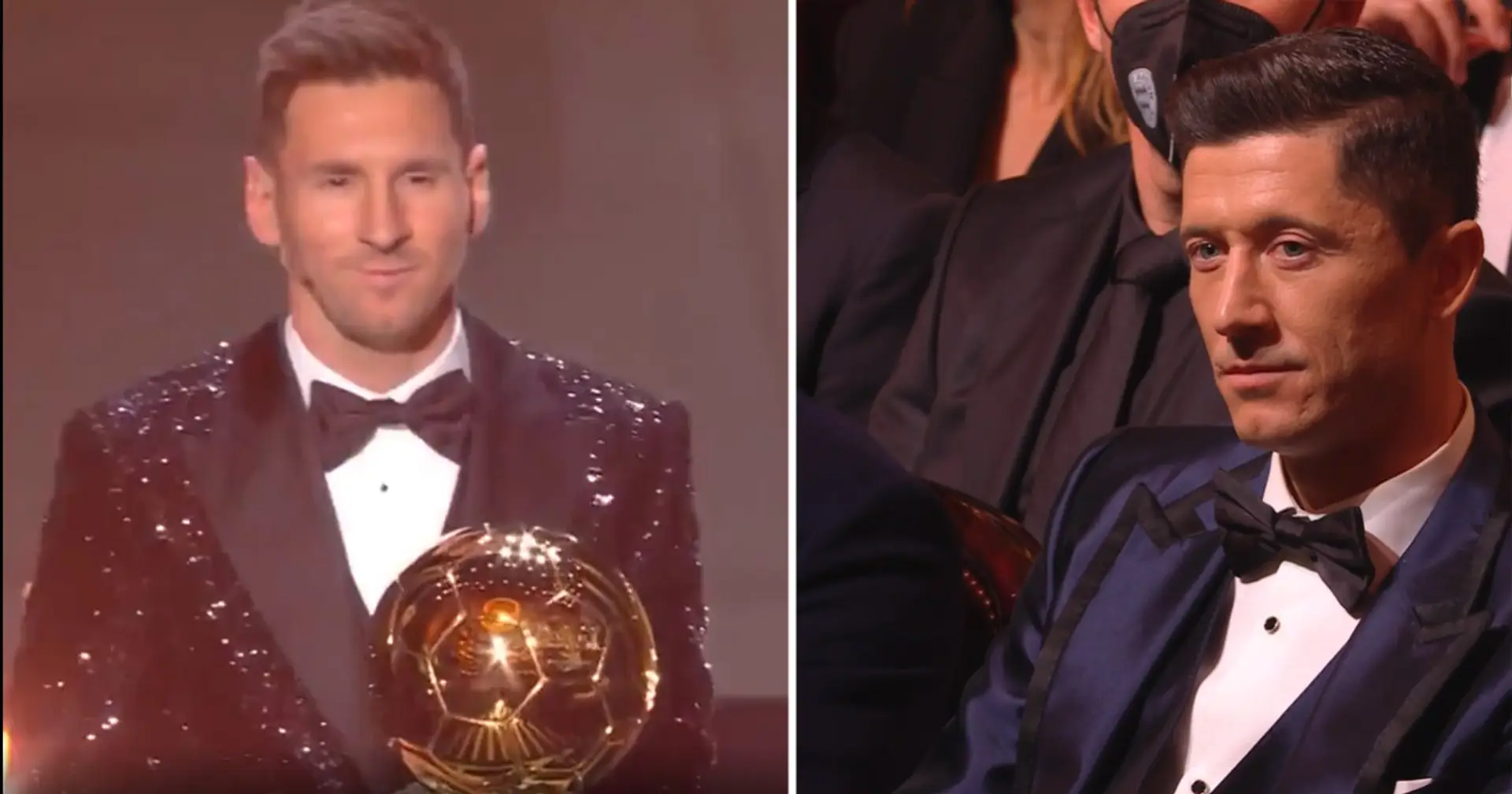 Visto: la reacción de Lewandowski a que Messi gane el Balón de Oro 2021