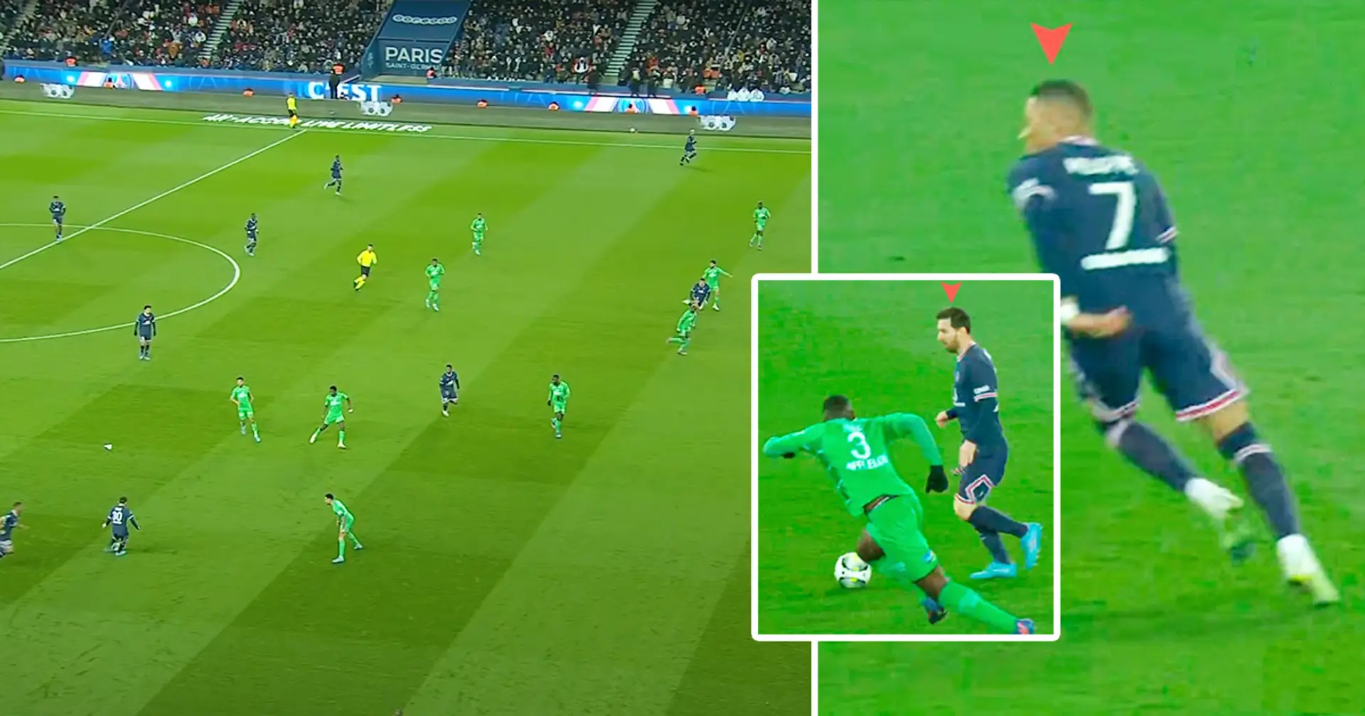 Messi shows off his insane vision as he produces spectacular assist to Mbappe
