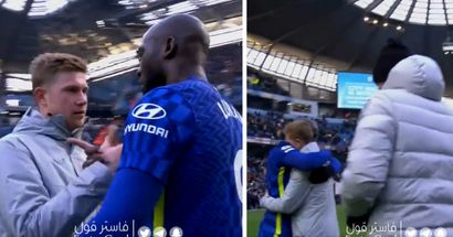 Lukaku spotted doing friendly handshake with De Bruyne at full-time despite terrible loss 