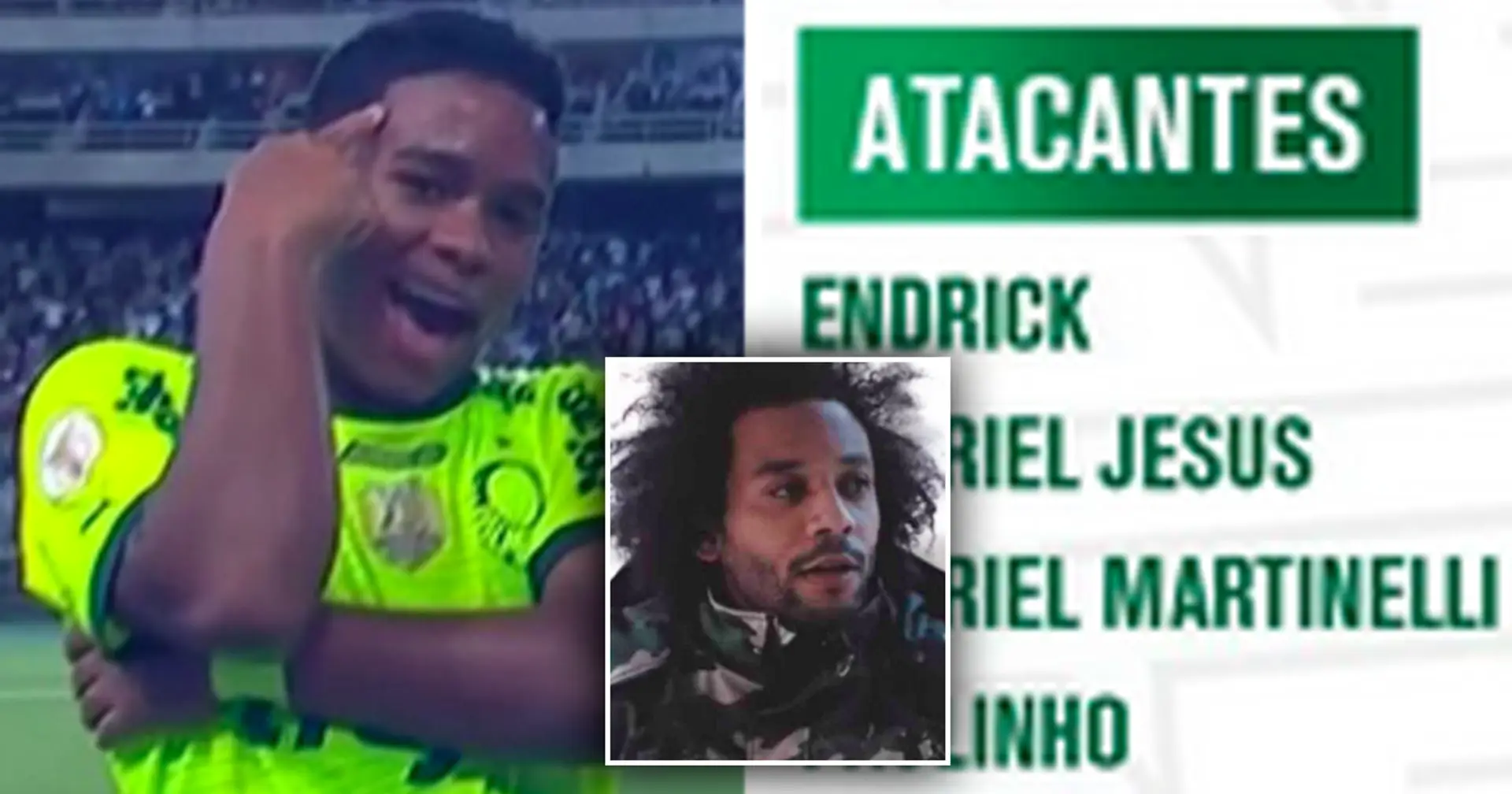 Marcelo, Vinicius et Rodrygo réagissent alors qu'Endrick reçoit sa toute première convocation au Brésil