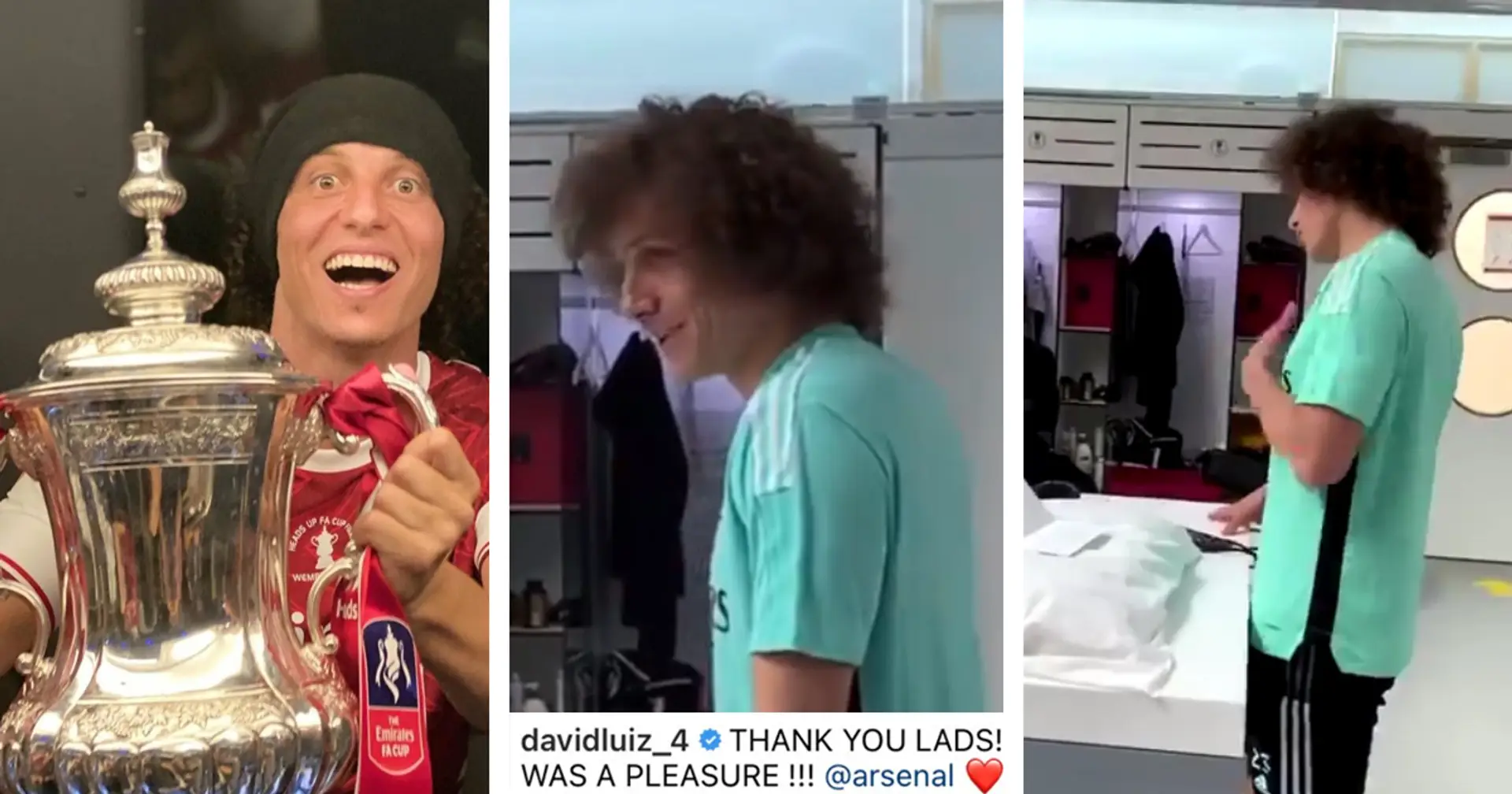 David Luiz bids emotional farewell to Arsenal teammates, reveals future plans (video)