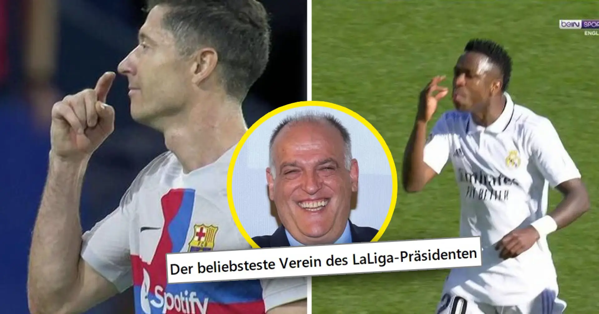 "Weil er kein Barca-Trikot trägt": Fans reagieren auf den Verzicht des Schiris auf die Rote Karte für Vinicius, Lewandowski kassierte 3-Spiele-Sperre für ähnliche Geste 