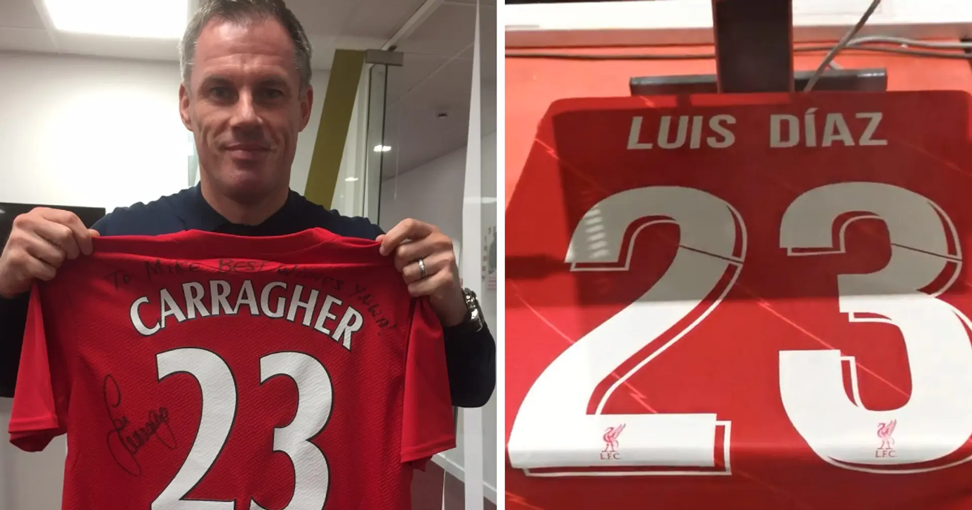 Carragher reacts to Luis Diaz taking up 'his' Liverpool shirt number