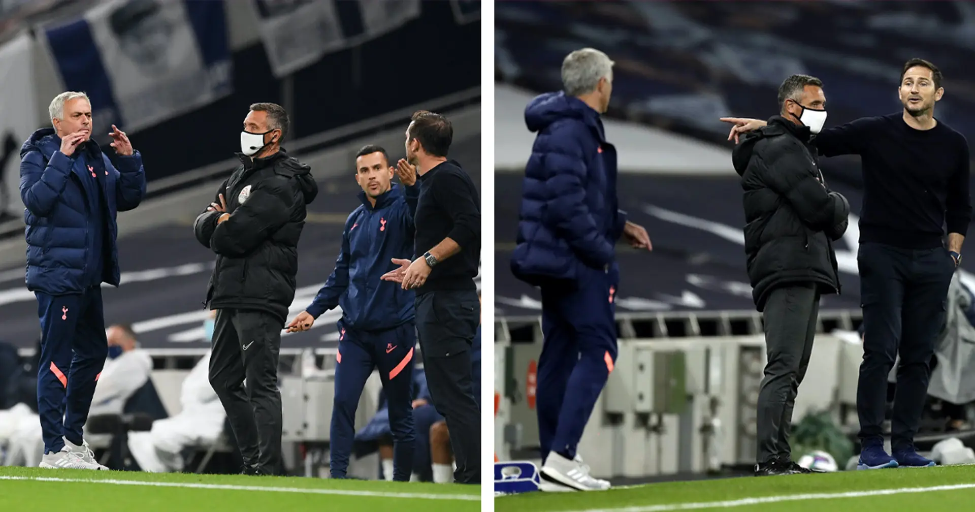 'When you're losing 3-0 you're not standing up here': Mourinho and Lampard have words on touchline