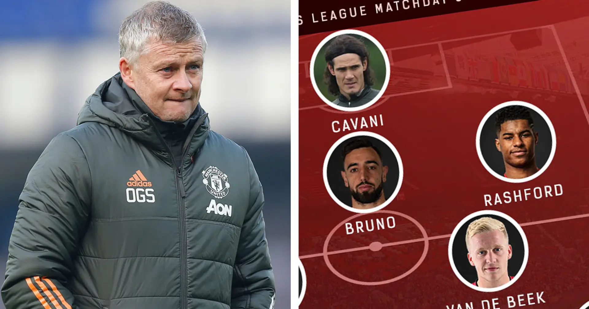 Cavani and Van de Beek to start? Select your favourite United XI vs PSG from 3 options