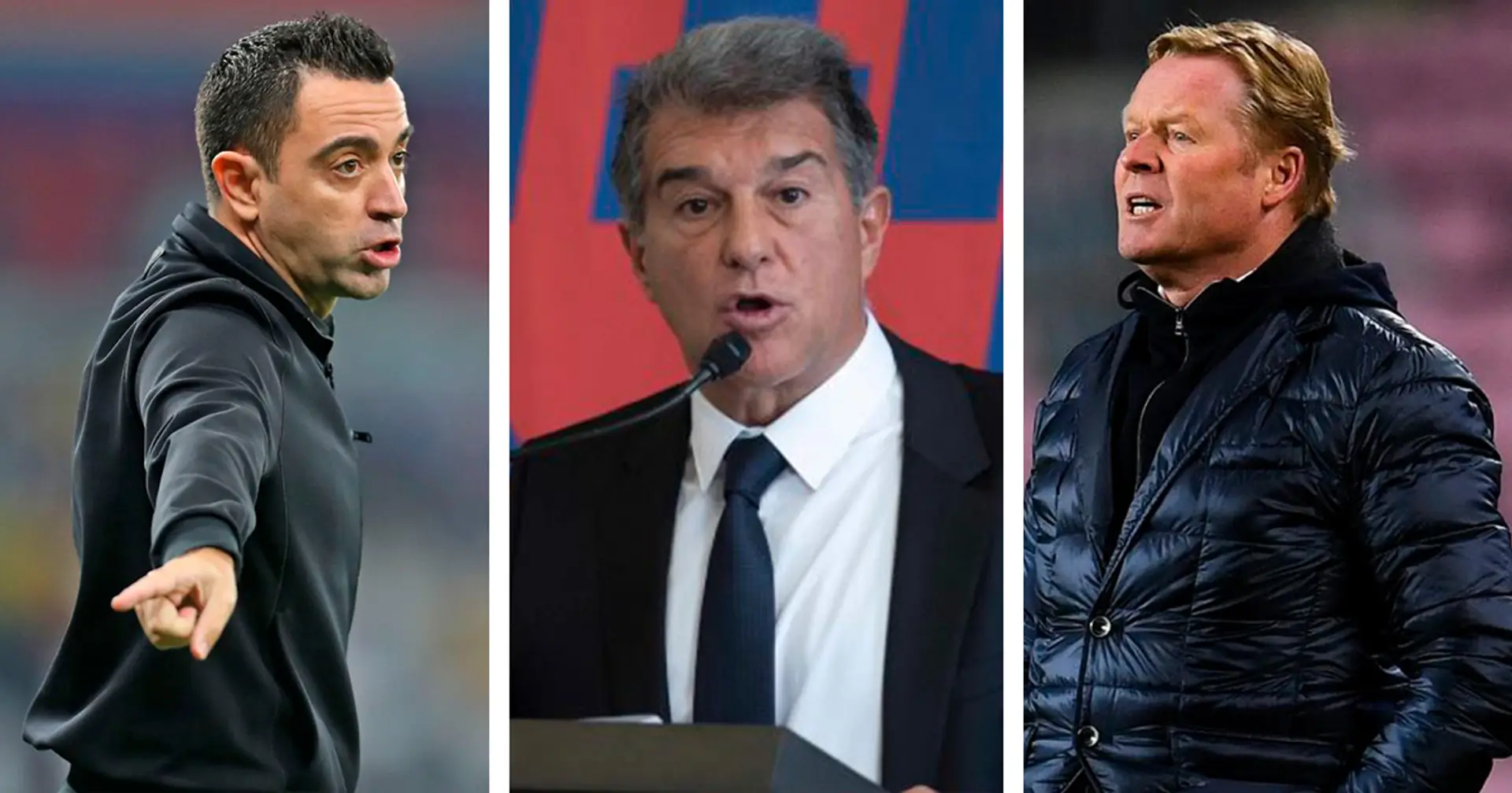 Laporta: 'I won't be bringing in new coaches just because they spent many years at Barca'