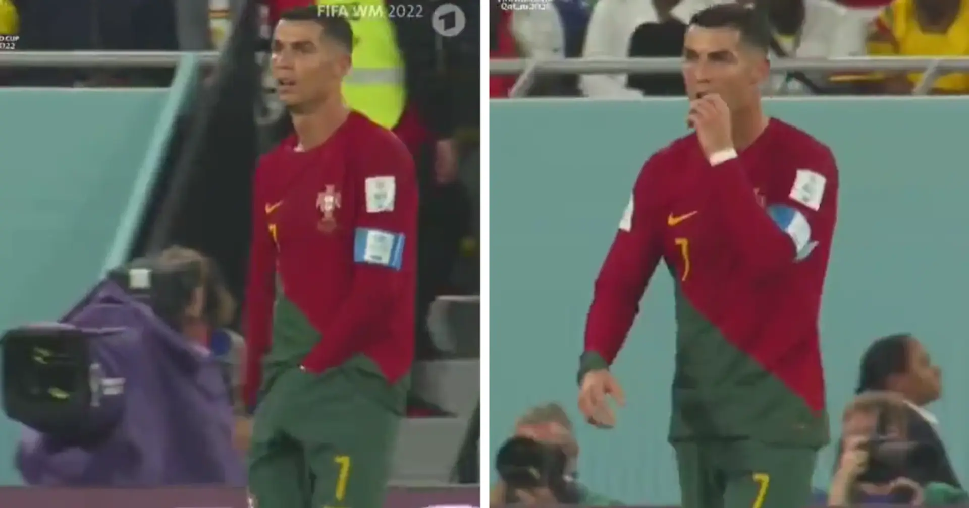 Während des Spiels gegen Ghana holte Ronaldo etwas aus seiner Unterwäsche und aß es (VIDEO) 😋