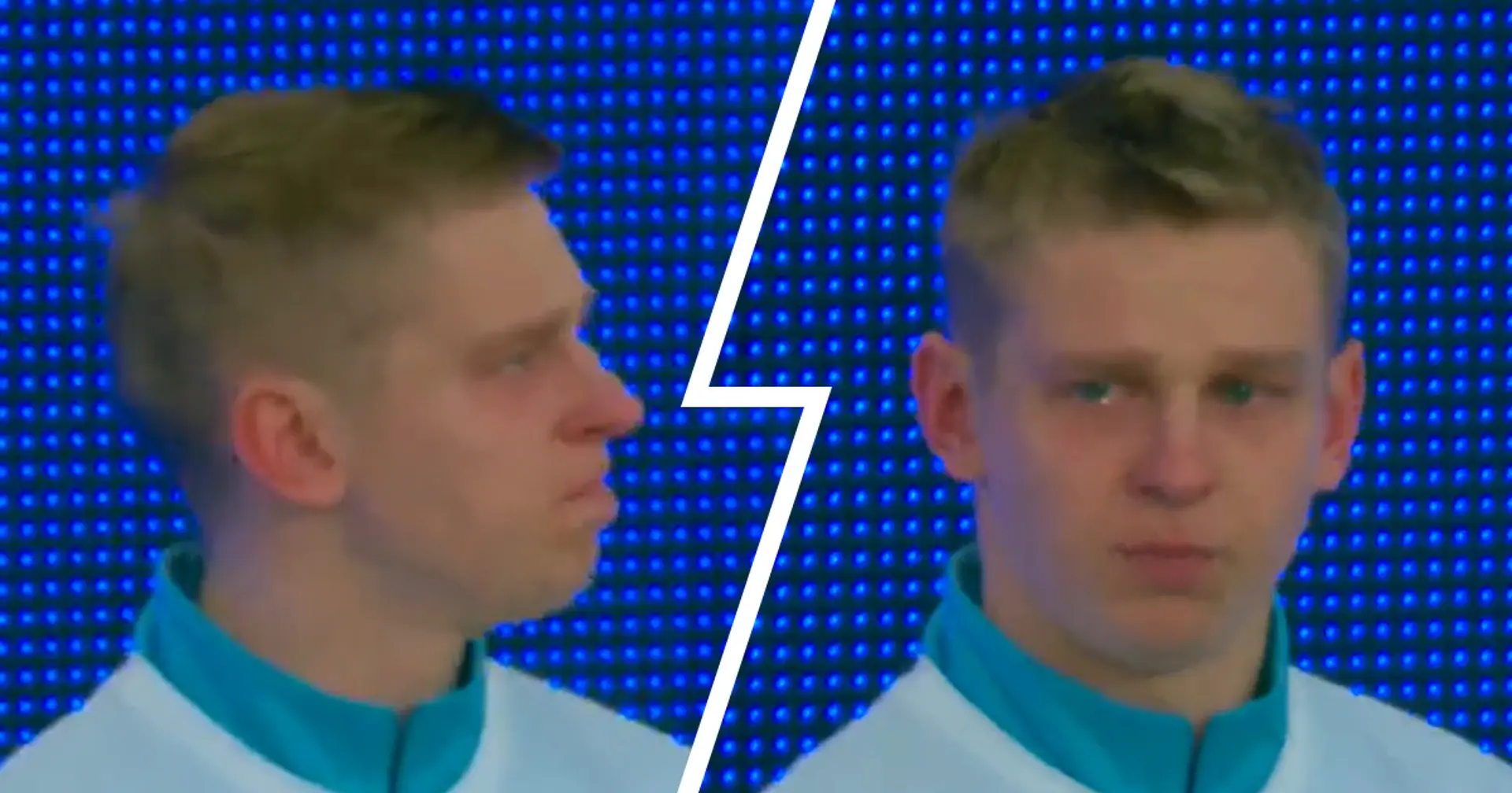 Oleksandr Zinchenko ist unter Tränen, während Man City und Everton ihre Unterstützung für die Ukraine zeigen