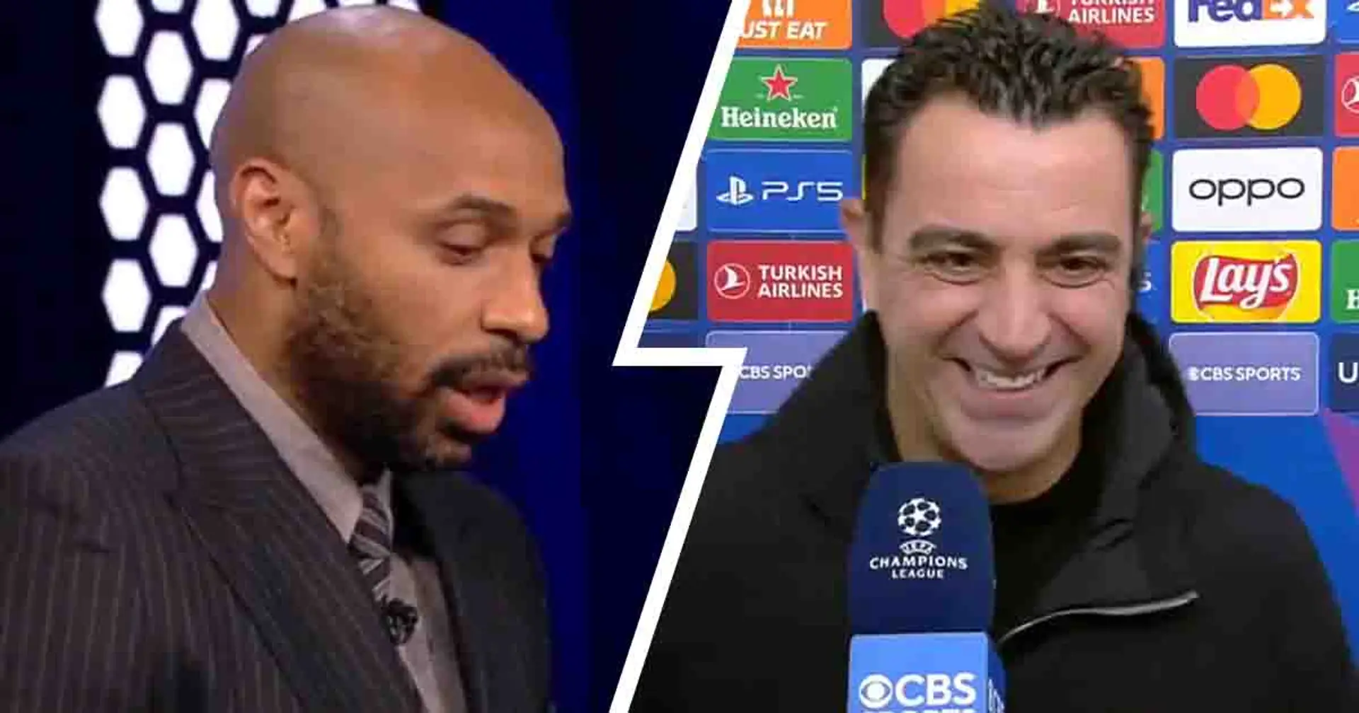 "Je me fiche de ce que disent les gens": Thierry Henry compare Xavi à Guardiola pour faire l'éloge du coach du Barça