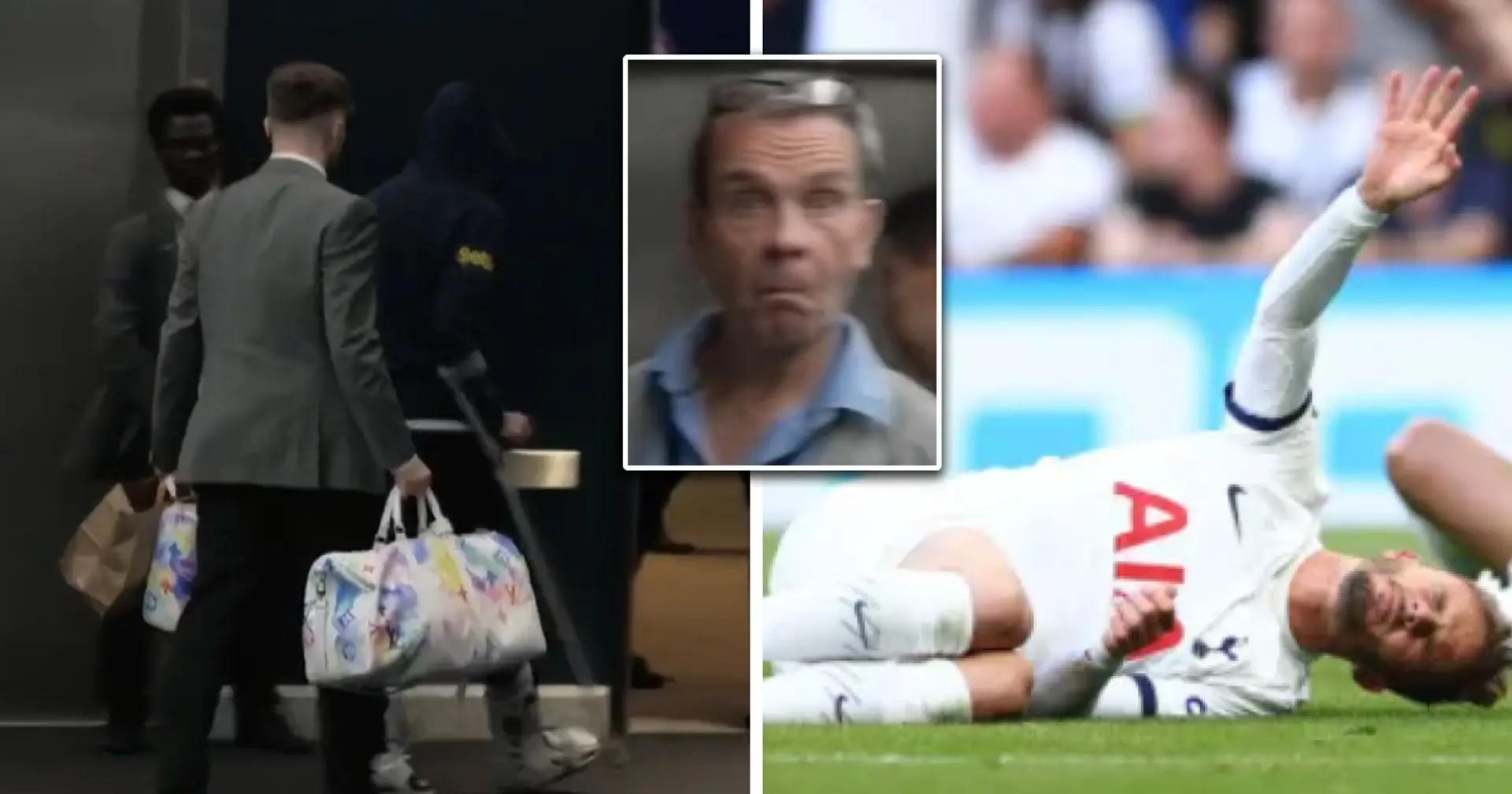 James Maddison verlässt das Tottenham-Stadion auf Krücken und mit einem Schutzstiefel 