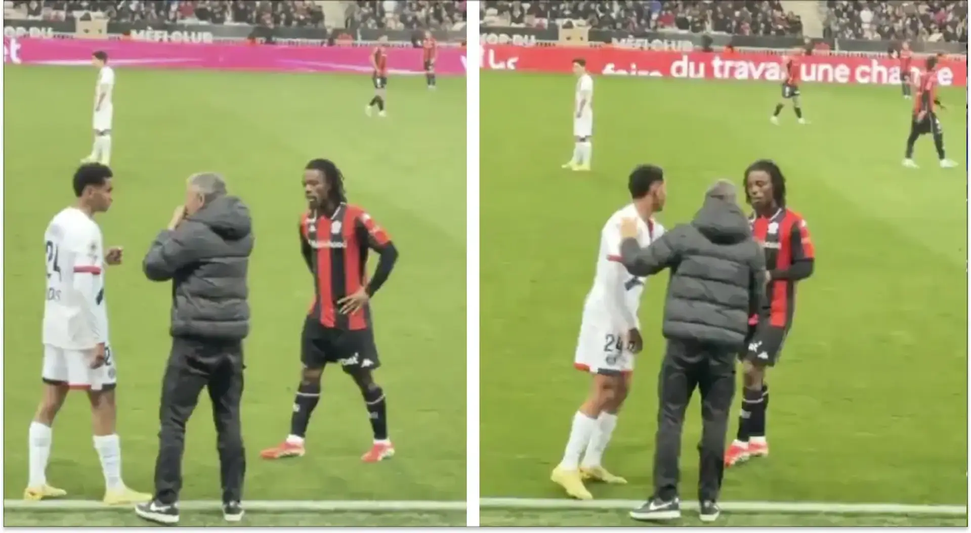 Elye Wahi intenta espiar las instrucciones de Luis Enrique a Senny ...
