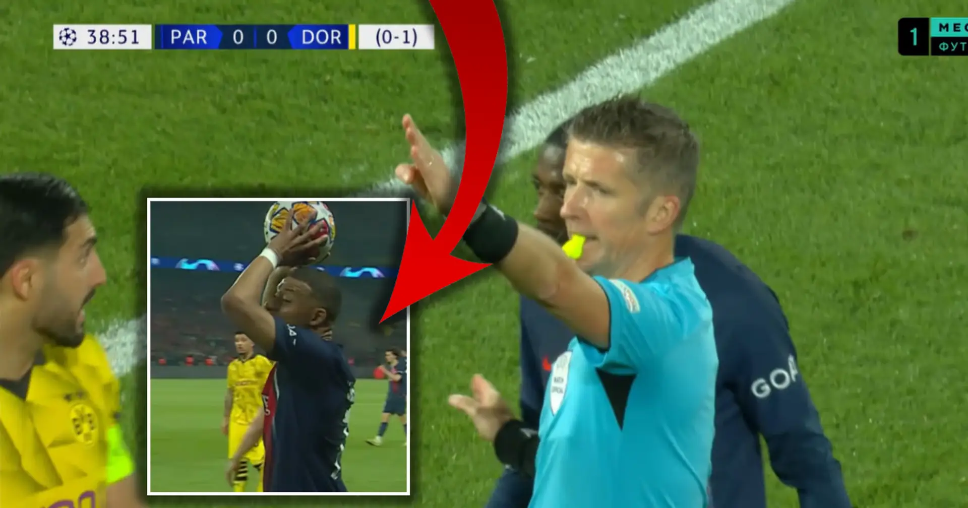 Die Spieler des BVB schießen den Ball ins Aus, als sie einen Mitspieler auf dem Spielfeld liegen sehen: Was machen die Pariser?