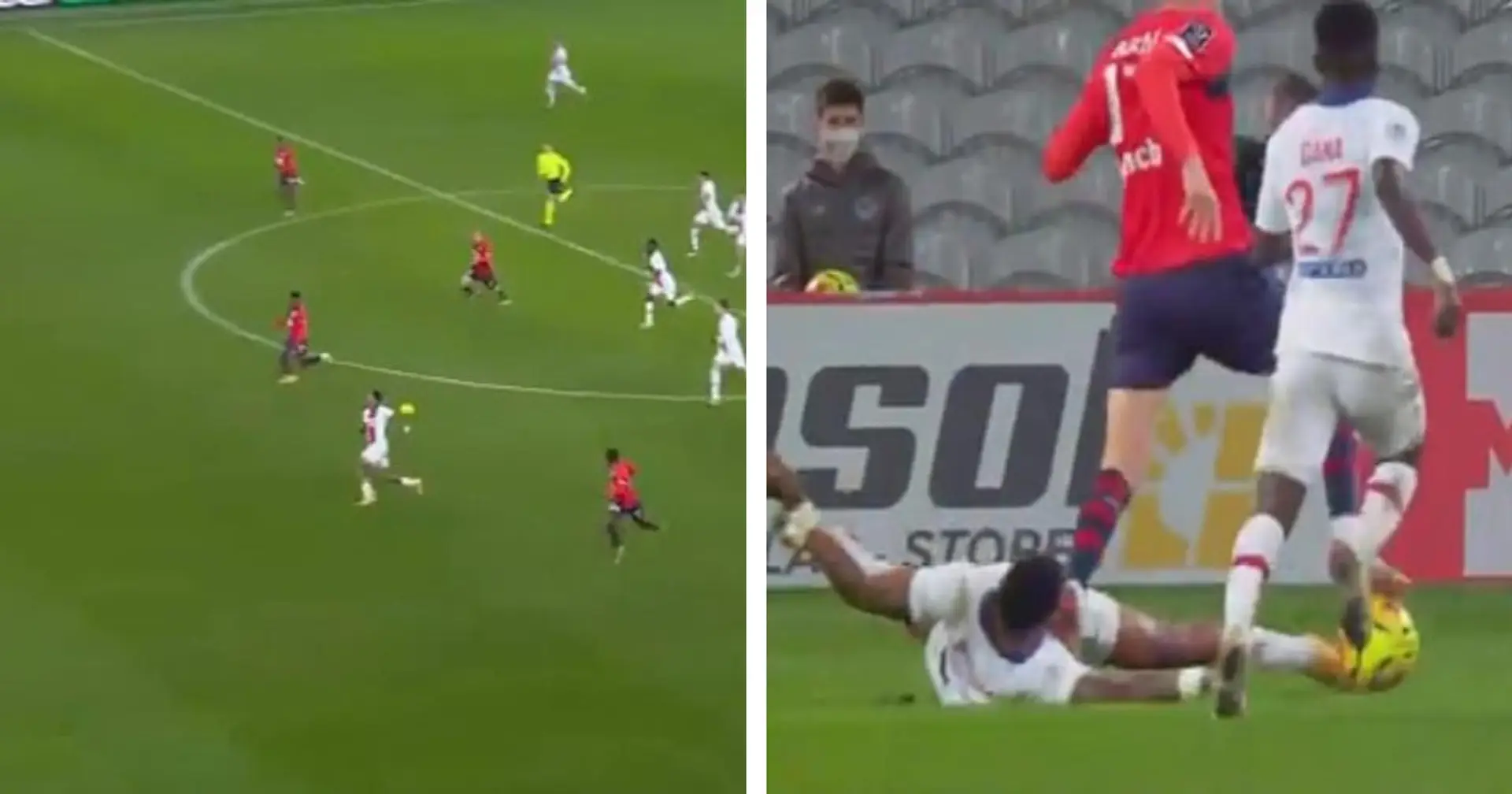 Kimpembe hace una entrada 'loca' a pesar de un esguince muscular en el ataque 4 contra 1 al gol del PSG
