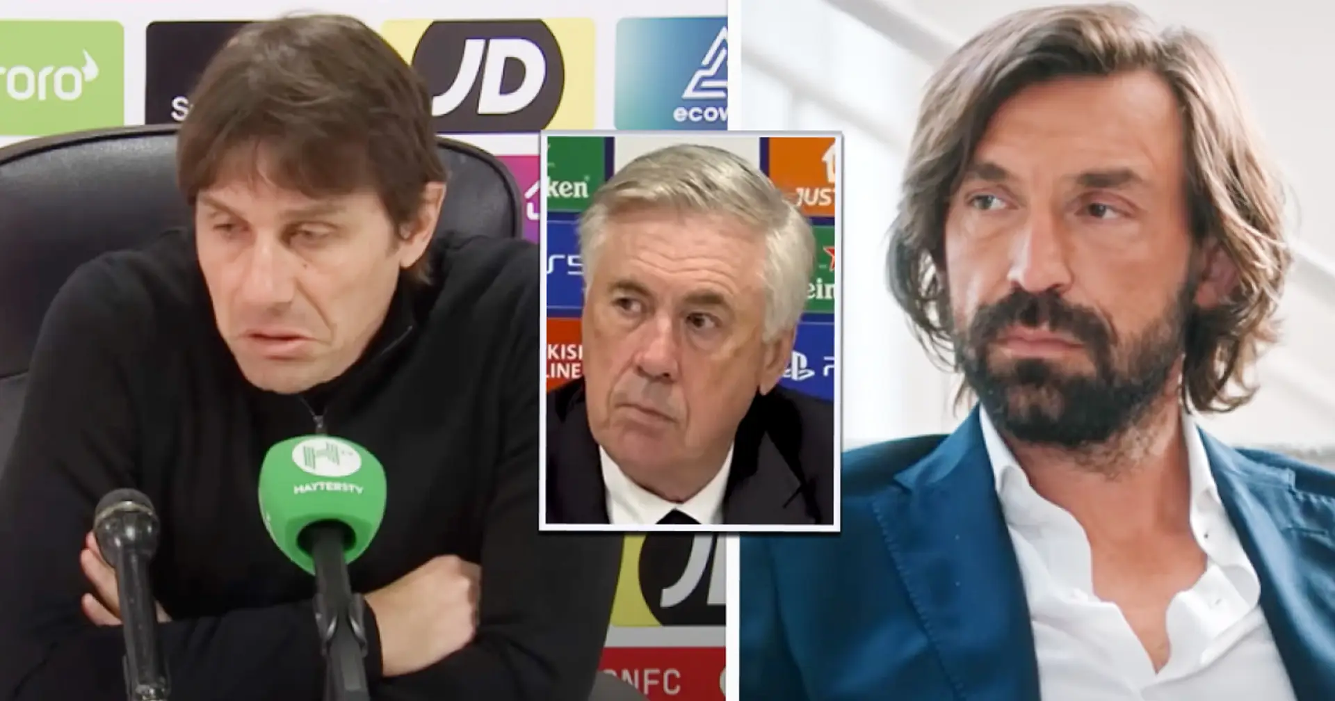 Pirlo says Ancelotti not the best coach from Italy, names Conte and 2 more above him