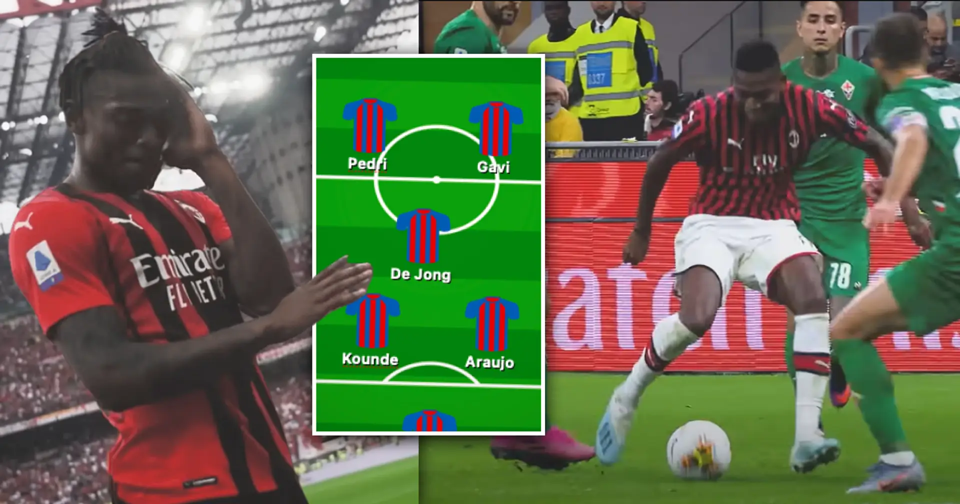 Rafael Leao 'reaches end of cycle' at AC Milan - here's how Barca could line up with best 1v1 winger in the world