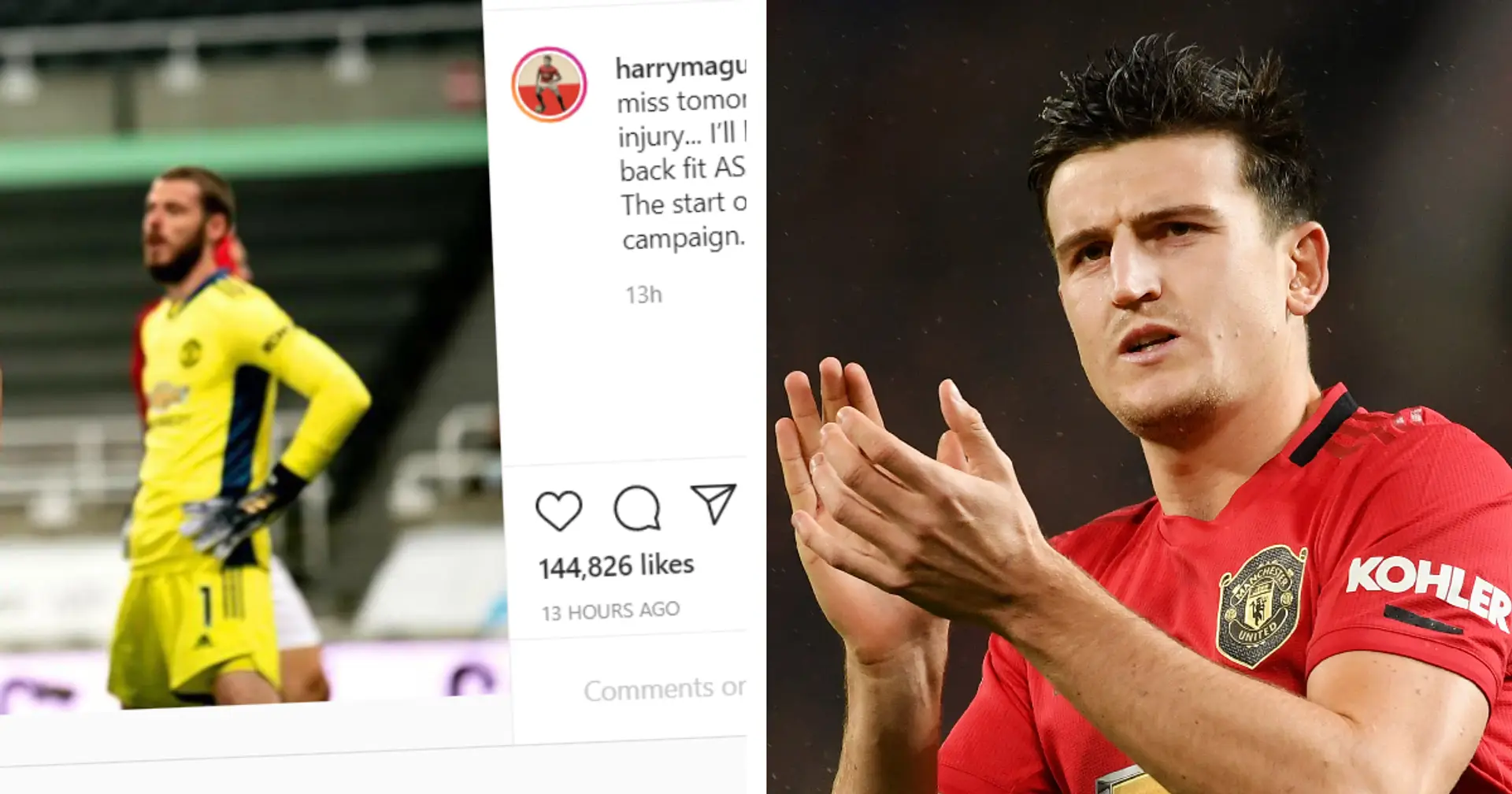 Harry Maguire shares message for Man United fans after being left out of squad to face PSG 