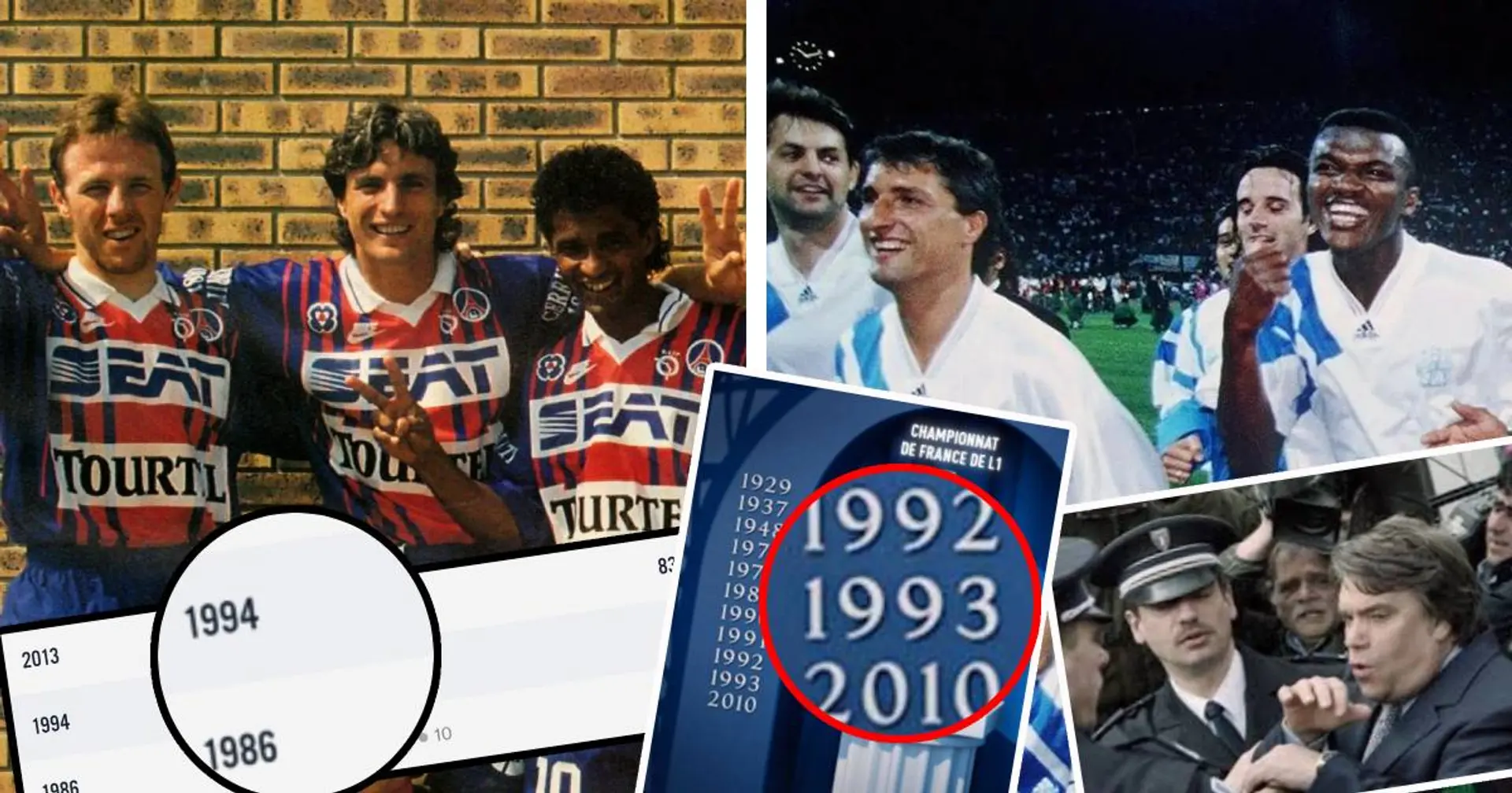 Ligue 1 saison 1992-1993 : Malgré la décision de la FFF, l'OM compte dans son palmarès ce titre 