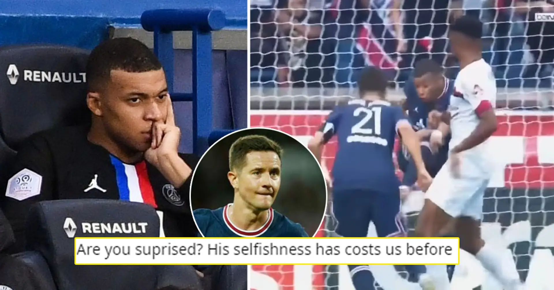 'Get his selfish *ss out of here': fans react as Mbappe accused of trying to steal away Herrera's goal
