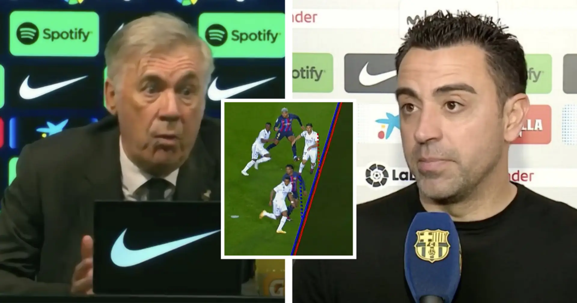 Xavi brilliantly reacts to Ancelotti's comments over VAR decision in Clasico