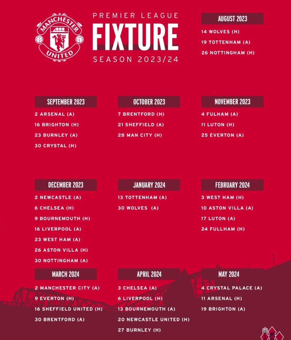 2023/24 Premier League fixtures released full list and key dates for Man United in one-minute read