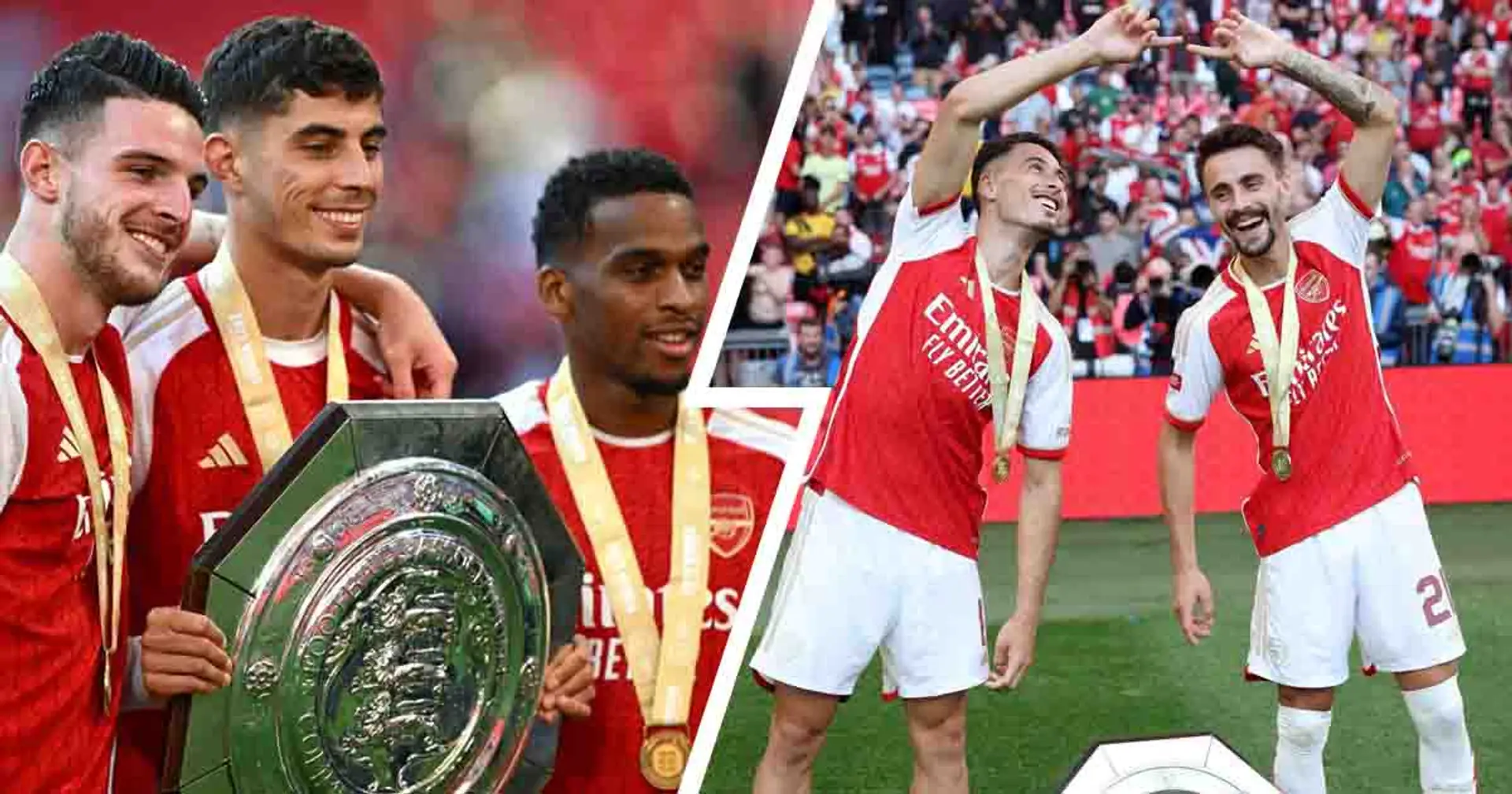 6 best pics of Arsenal stars celebrating with Community Shield trophy after Man City win