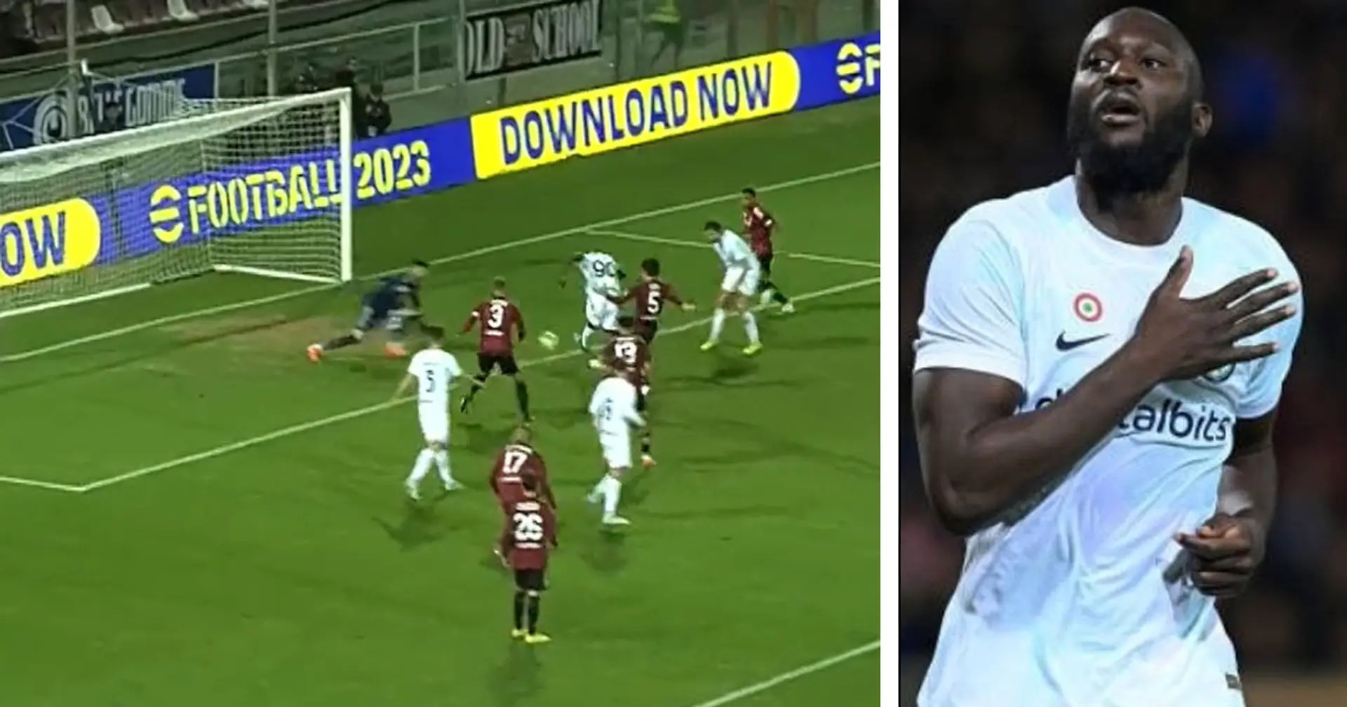 L'Inter celebra il ritorno al gol di Lukaku: le immagini della rete contro la Reggina