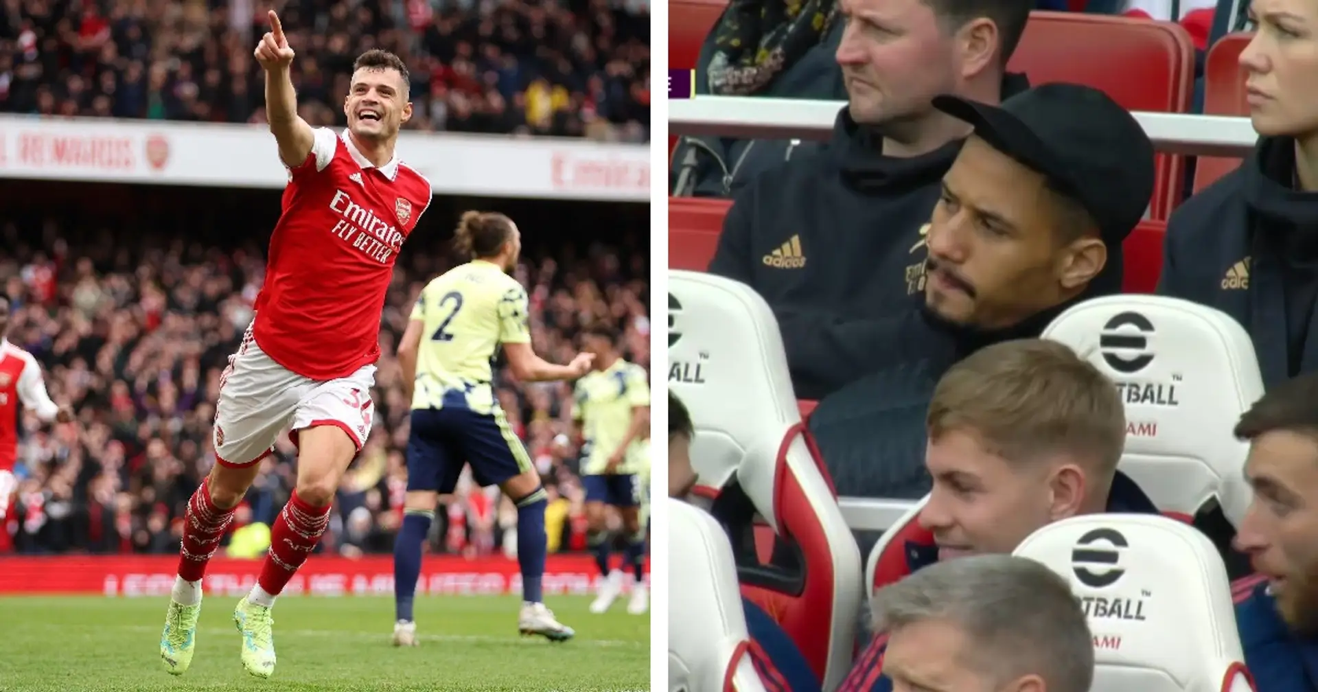 SPOTTED: Saliba's charming gesture to Xhaka after performance v Leeds. Odegaard was pleased 