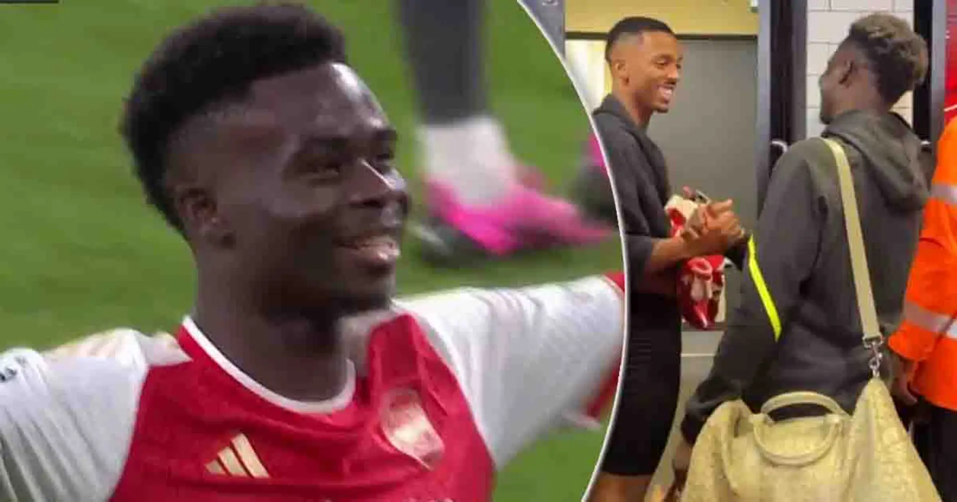 Spotted: Saka's beautiful gesture to ex-teammate Joe Willock after Newcastle clash