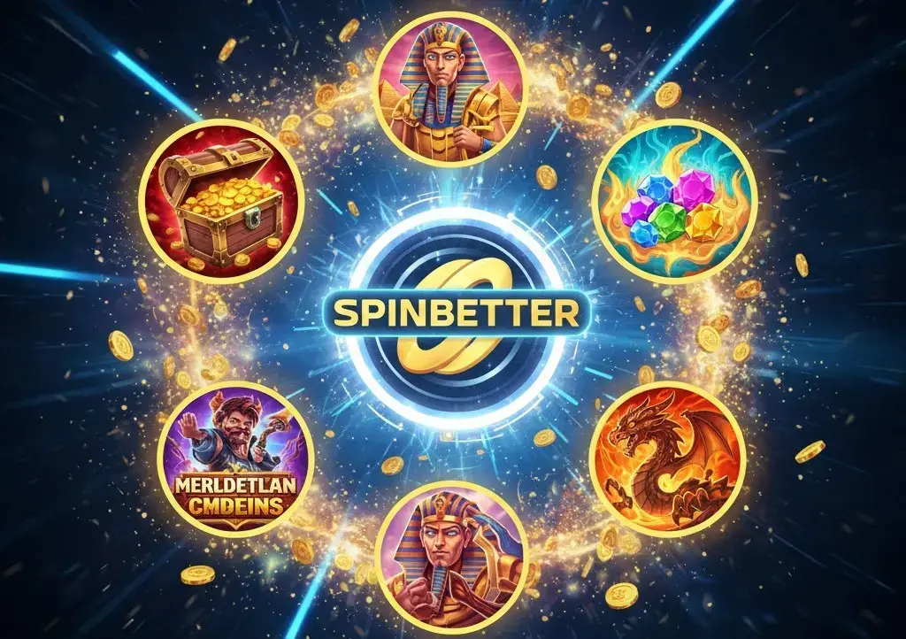 Interfejs Spinbetter Casino z widocznymi grami i bonusami