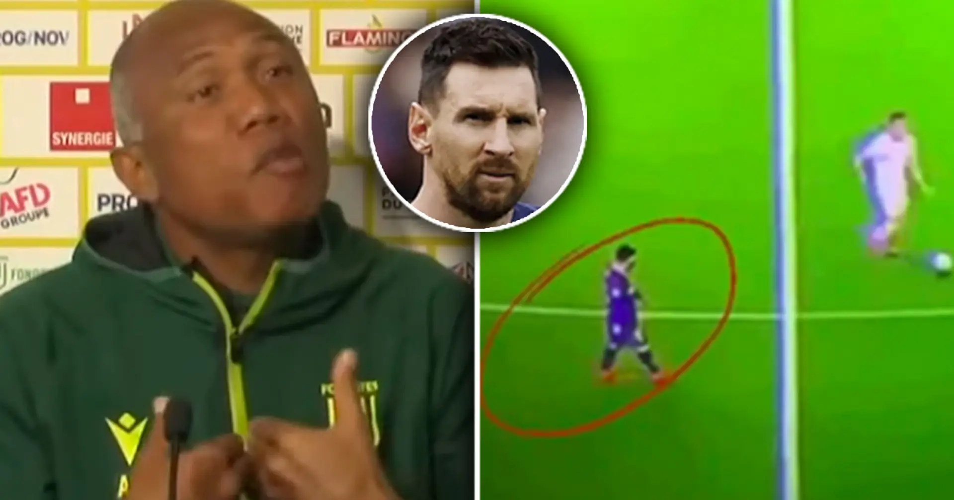 "Si je l'avais, je lui dirais de ne jamais défendre": le coach de Nantes livre une brillante interprétation du cliché de "Messi paresseux"