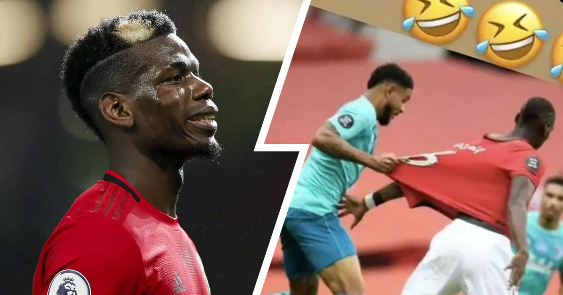 Paul Pogba mocks B'mouth striker on social media after he almost left Man United star shirtless in Saturday's clash