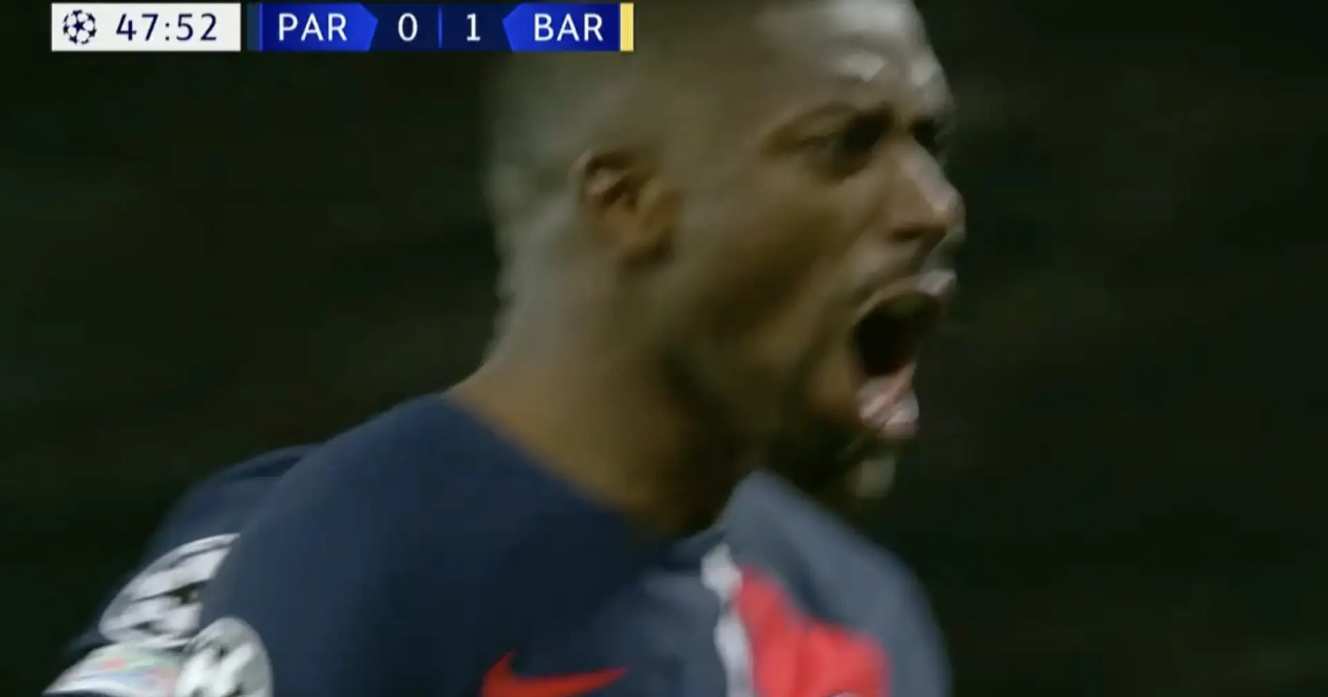Ousmane Dembele marca y celebra como loco vs Barcelona